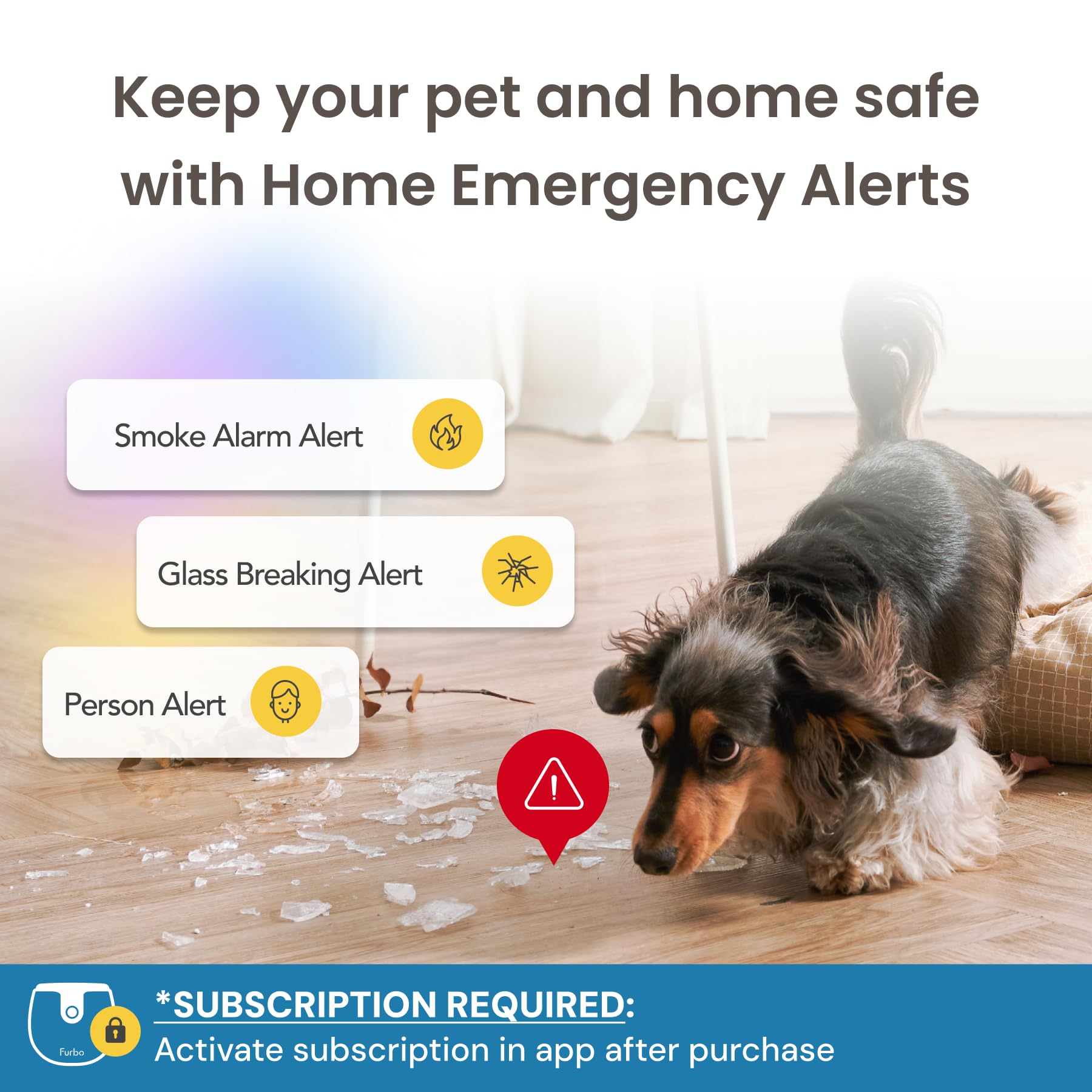 Furbo Mini New Pet Camera + Nanny Bundle: Home Security & Cat, Dog Safety Alerts, Pet Camera With Speaker, Smart Home Indoor Cam W Phone App & Night Vision (Additional Subscription Required At Setup)