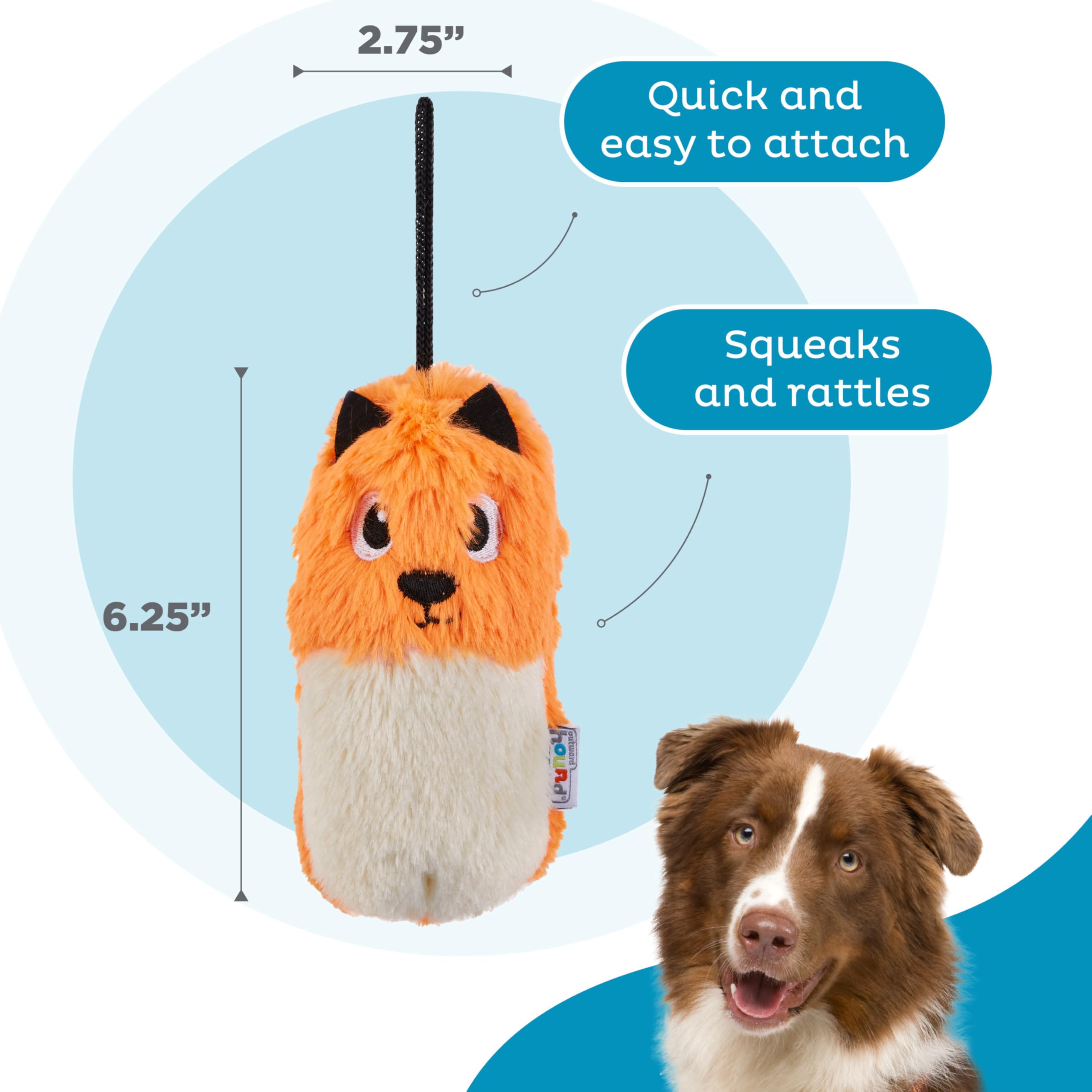 Outward Hound Tail Teaser Replacement Lure For Dog Teaser Wand, Fox