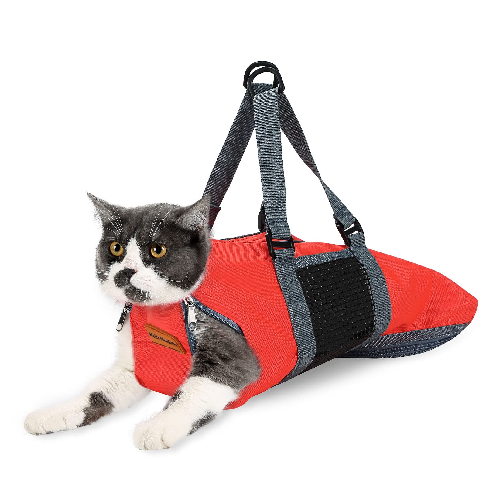 Cinf Cat Nail Clipping Cleaning Grooming Restraint Bag No Scratching Biting For Bathing Nail Trimming Injecting Examining(Pure R