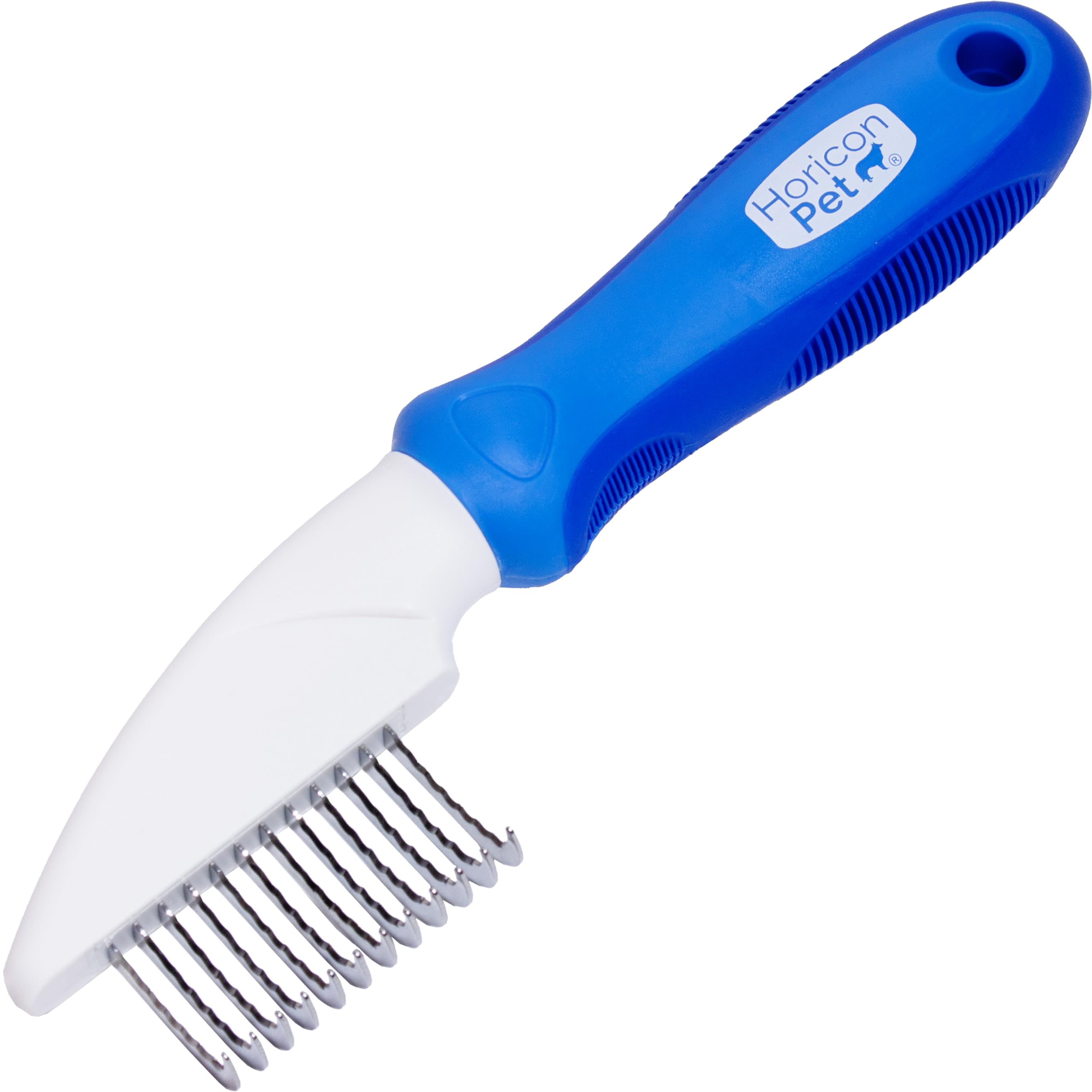 Horicon Pet 12 Blade Dog Dematting Comb - Removes Knots, Matted Fur, & Tangles Gently For Dogs, Cats & Small Animals