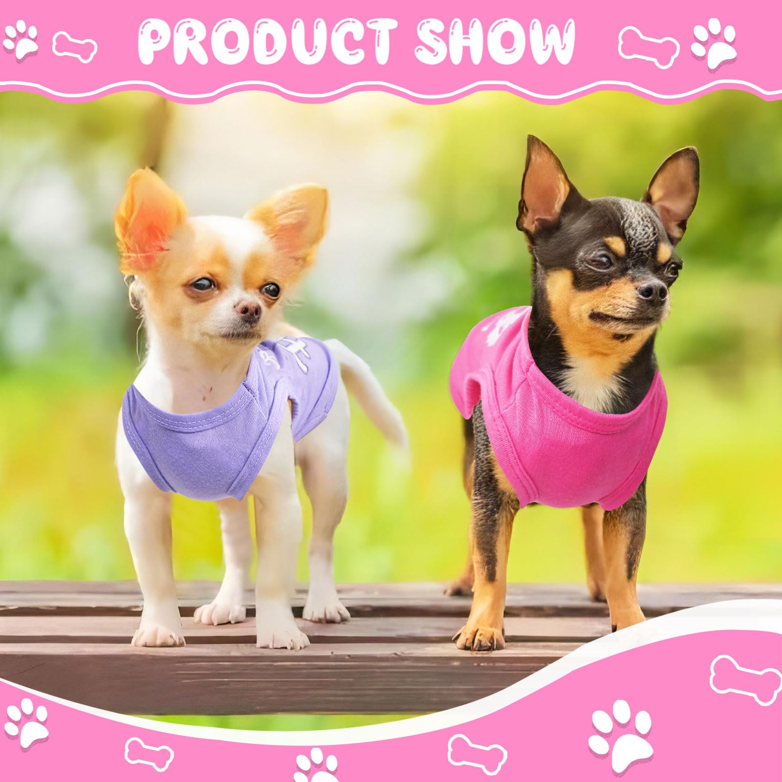 Generic 4 Pieces Dog Clothes For Small Dogs Girl Summer Soft Puppy Clothes Cute Chihuahua Teacup Dog Clothes Female Dog Shirts B
