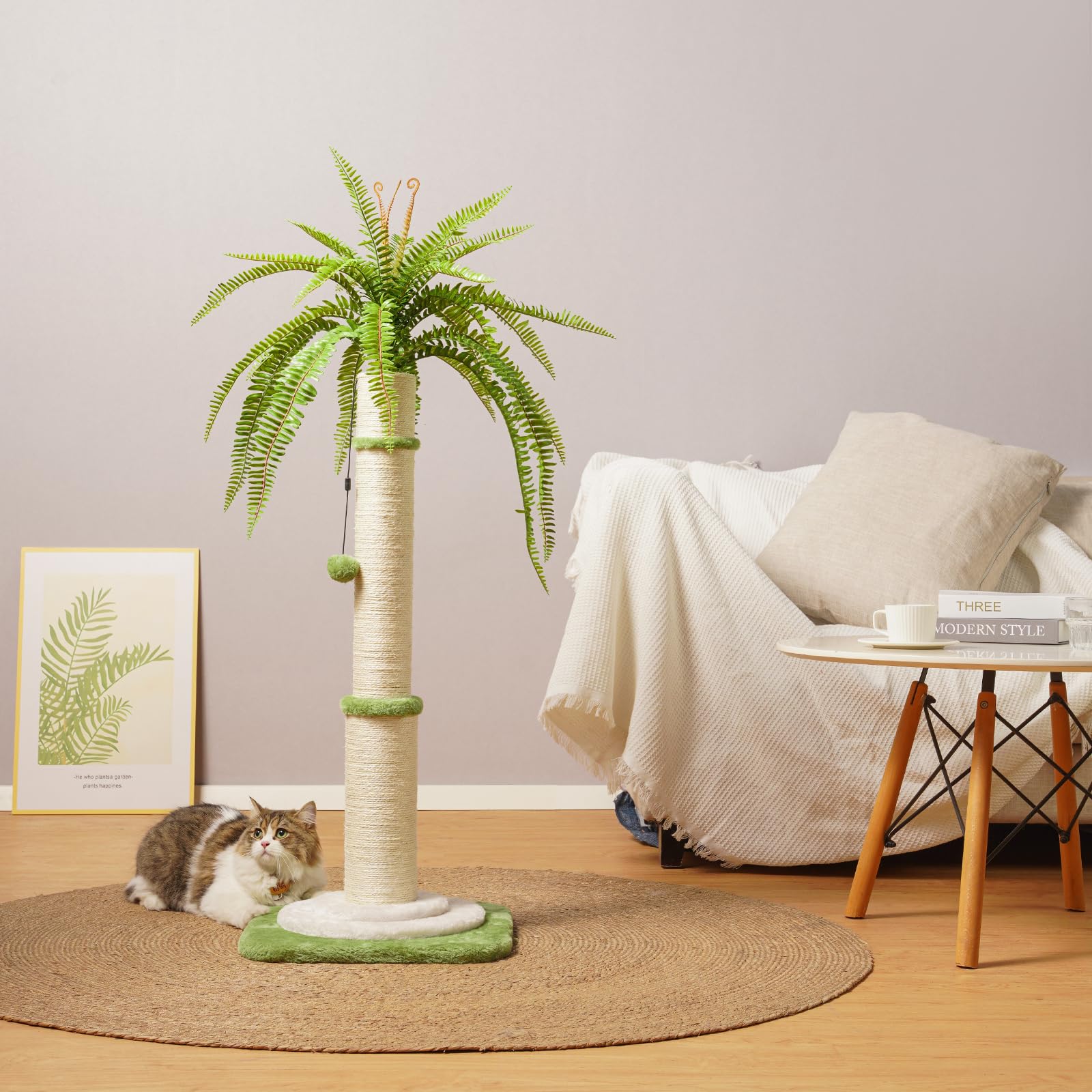 Honcet 42'' Tall Cat Scratching Post - Durable Cat Scratching Posts For Indoor Cats, Ideal For Large Cats, Ensures Long-Lasting