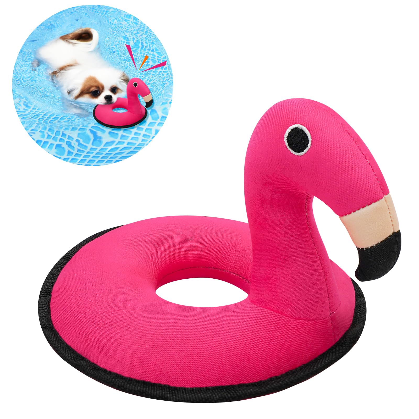 Lepawit Squeaky Dog Toys, Floating Dog Toys For Indoor Or Outward Play, Swim Ring Design Interactive Dog Gifts For Small And Med