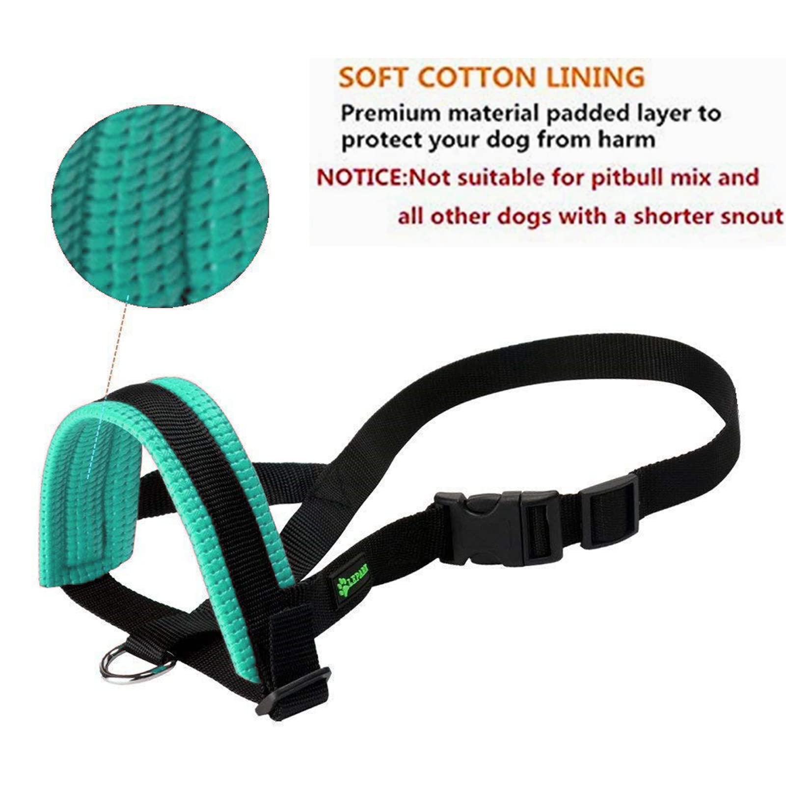 Nylon Dog Muzzle For Small,Medium,Large Dogs Prevent From Biting,Barking And Chewing,Adjustable Loop(Xxl/Green)