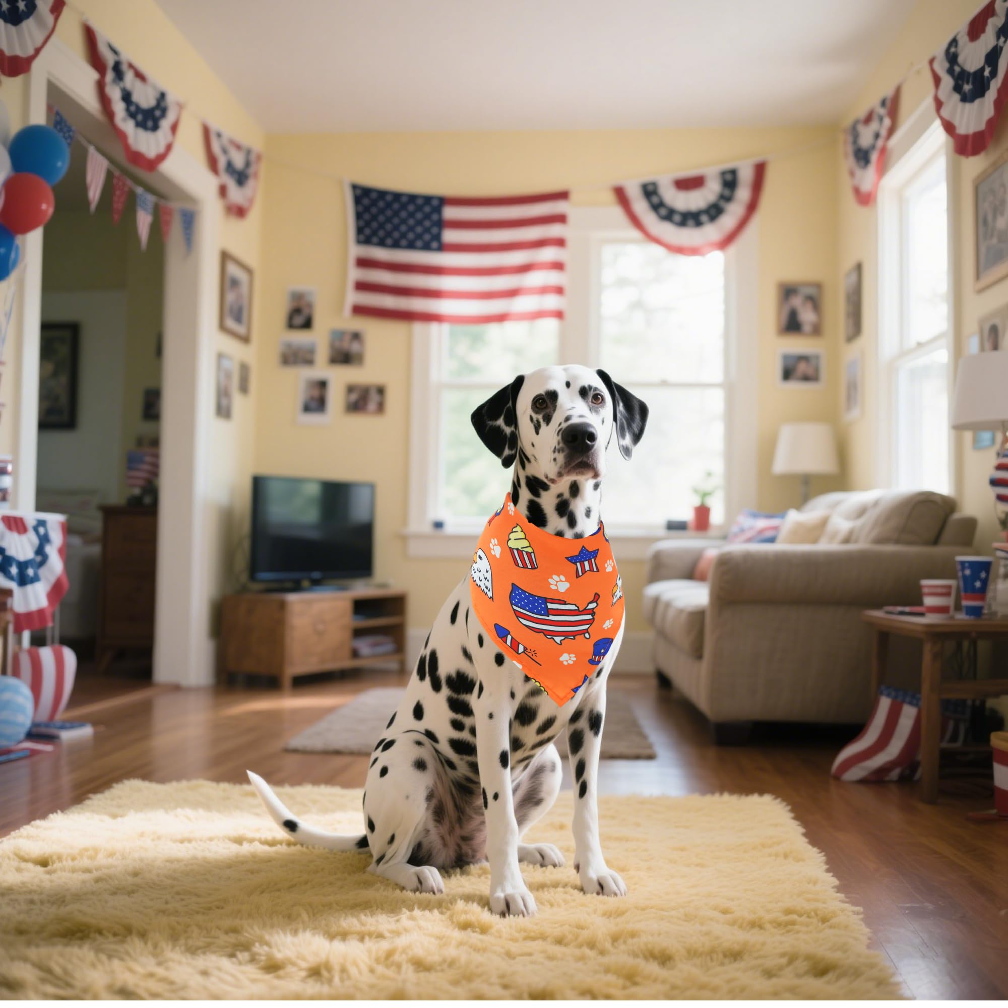 Pai Sence 30 Pack Independence Day Dog Bandanas Bulk For Large Dogs Breed 33 Inch 4Th Of July Extra Large Dog Bandanas Xl Patrio