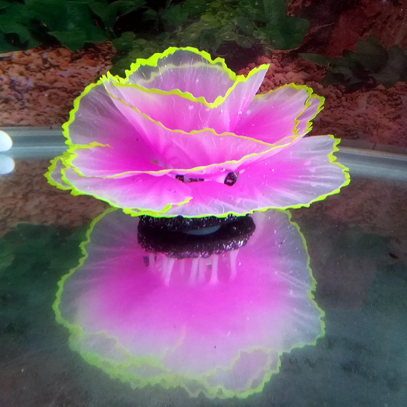 Aquarium Coral Ornament Glowing Effect Coral Decor Resin Fish Tank Plants Decoration for Aquarium Tank Landscape(Purple)