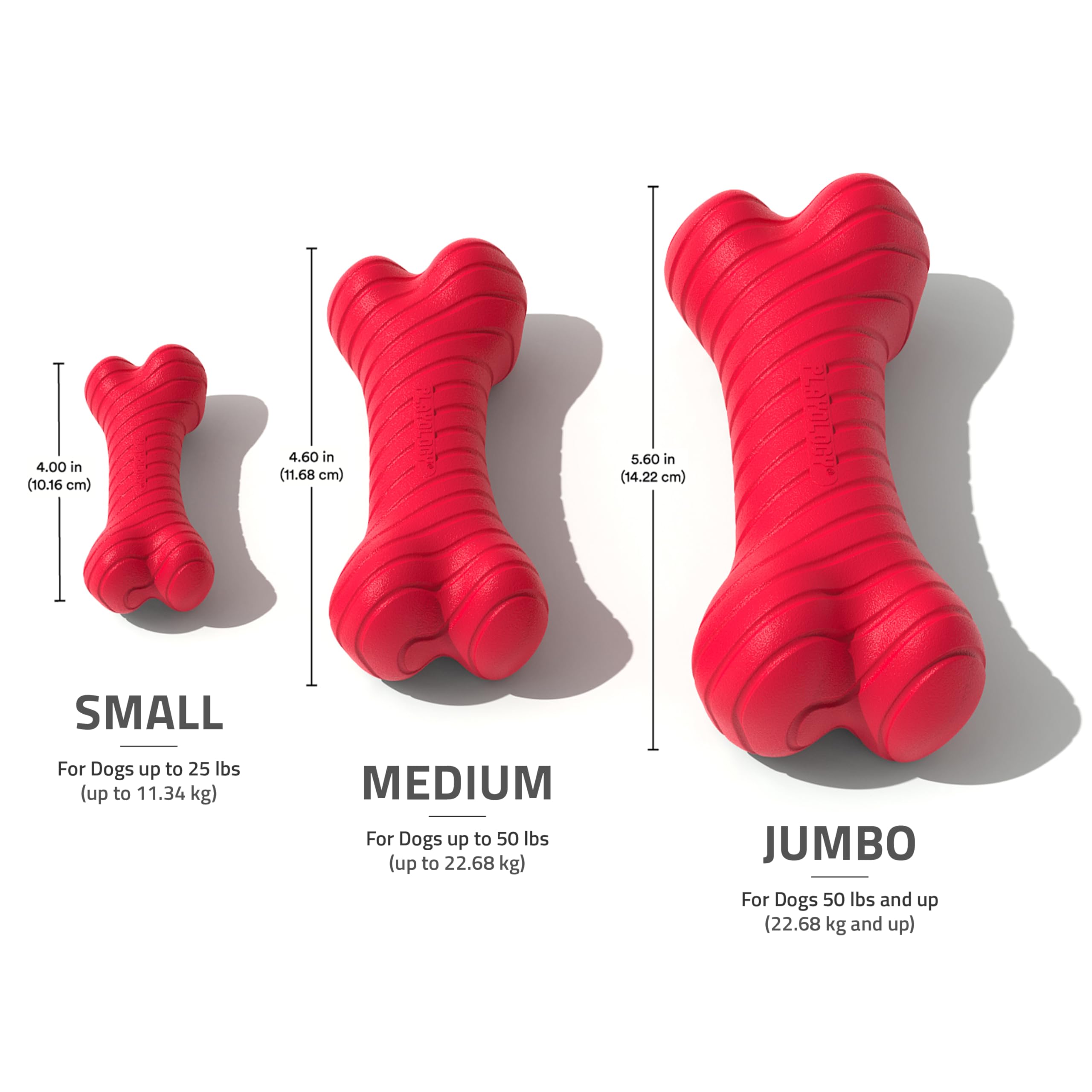 Playology Dog Toys | Dual Layer Bone Chew Toy Bone for Dogs (Value 2-Pack) | Medium Beef Scented Toy - Easy to Clean and Made fr