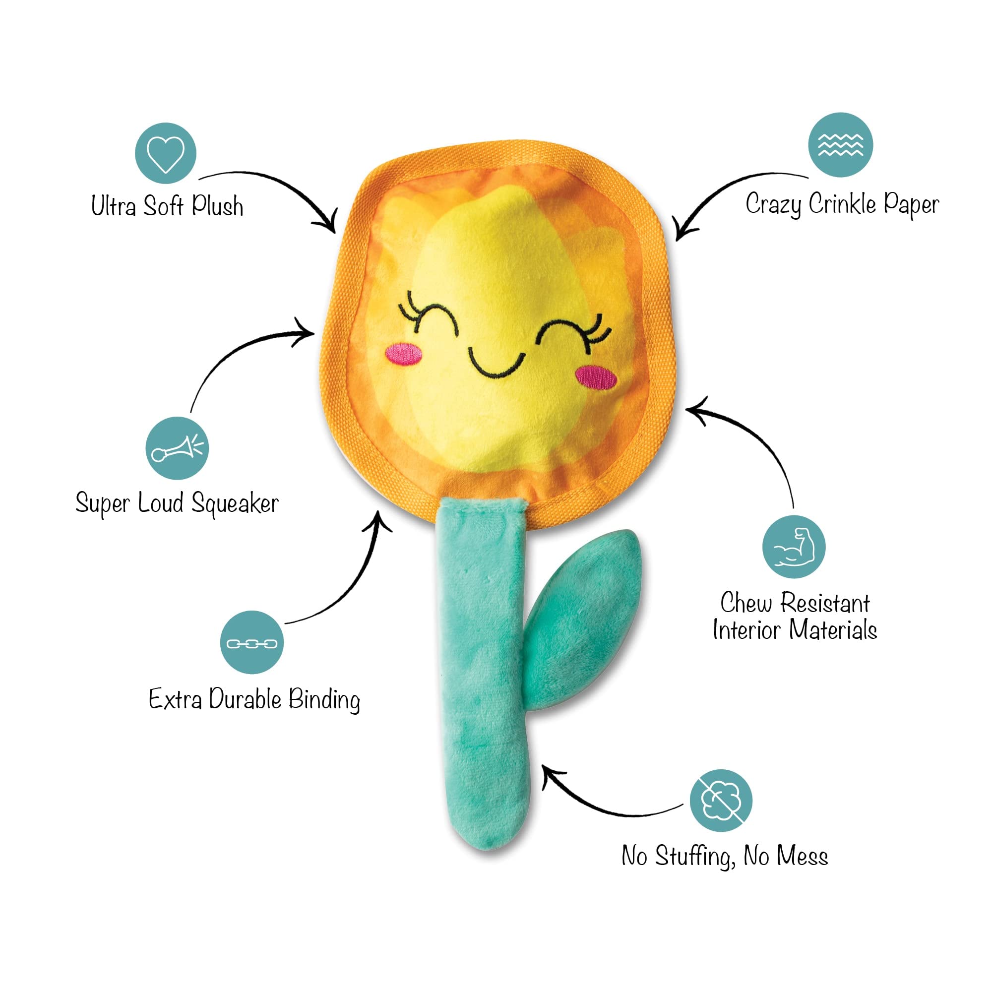 Fringe Studio Plush Dog Toy - Durable, Polyester, In Full Bloom, Model 729096, Pet Shop Collection