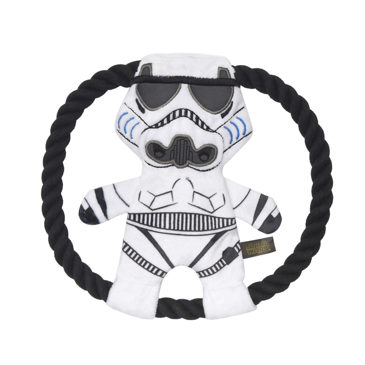 Star Wars For Pets Plush Storm Trooper Rope Frisbee Dog Toy | Fetch Toys For Dogs, Dog Tug Toys | Cute And Soft Dog Toy From Official Star Wars For Pets, Dog Frisbee