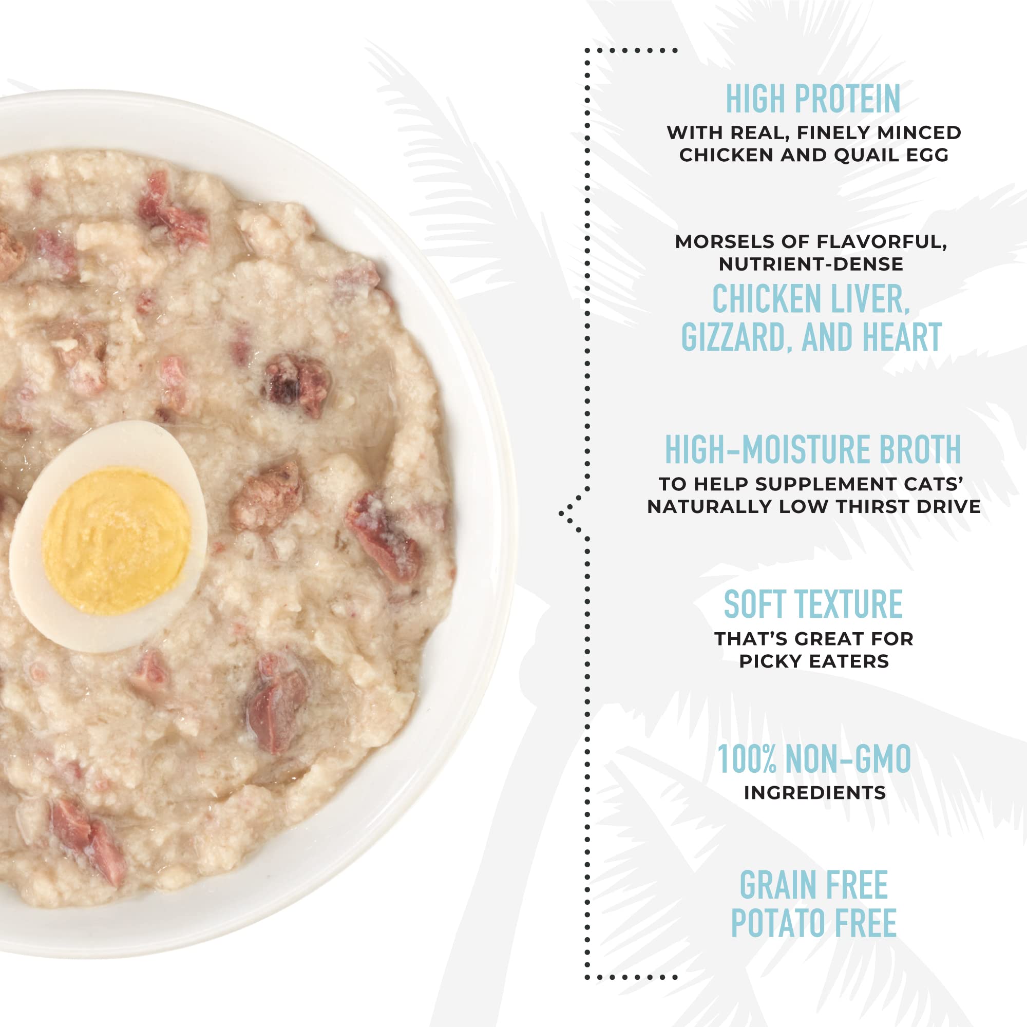 Tiki Cat After Dark Pate+, Chicken & Quail Egg, High-Protein and 100% Non-GMO Ingredients, Wet Cat Food for Adult Cats, 2.8 oz.