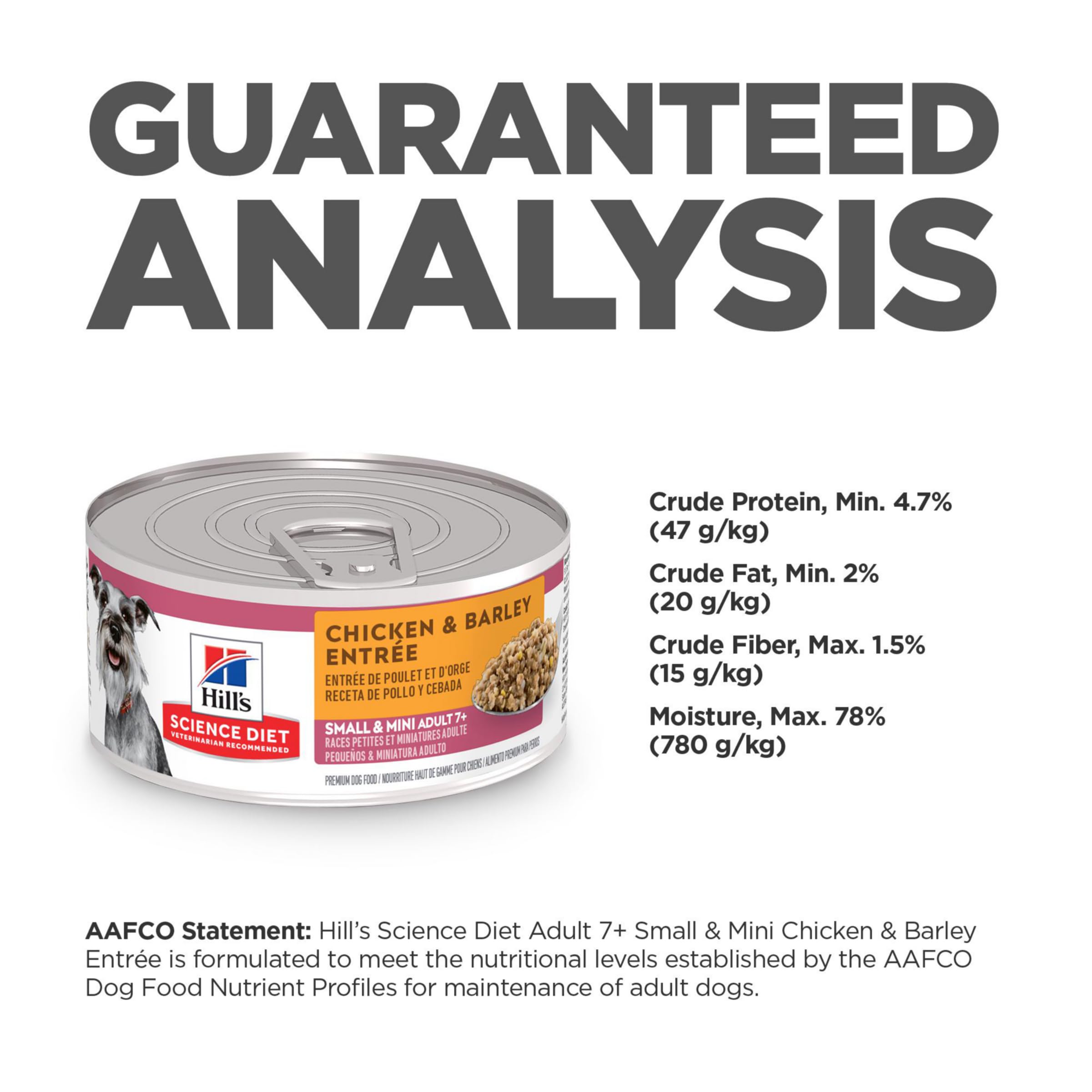Hills Science Diet Small & Mini, Senior Adult 7+, Small & Mini Breeds Senior Premium Nutrition, Wet Dog Food, Chicken & Barley