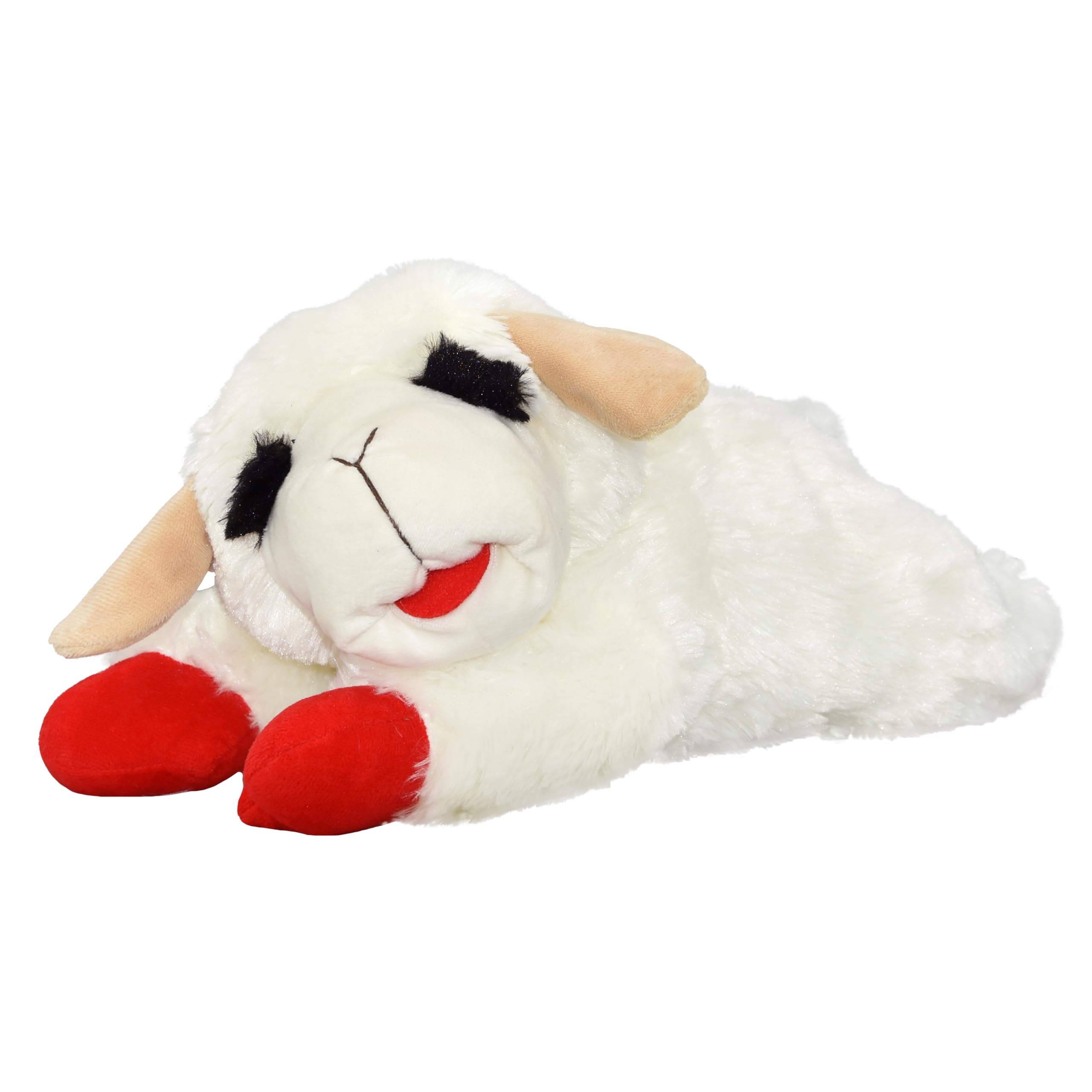Multipet 16 Lamb Chop Love Heartbeart Comfort & Anxiety Relief Companion Item with Plastic Battery Powered Heartbeat Device that