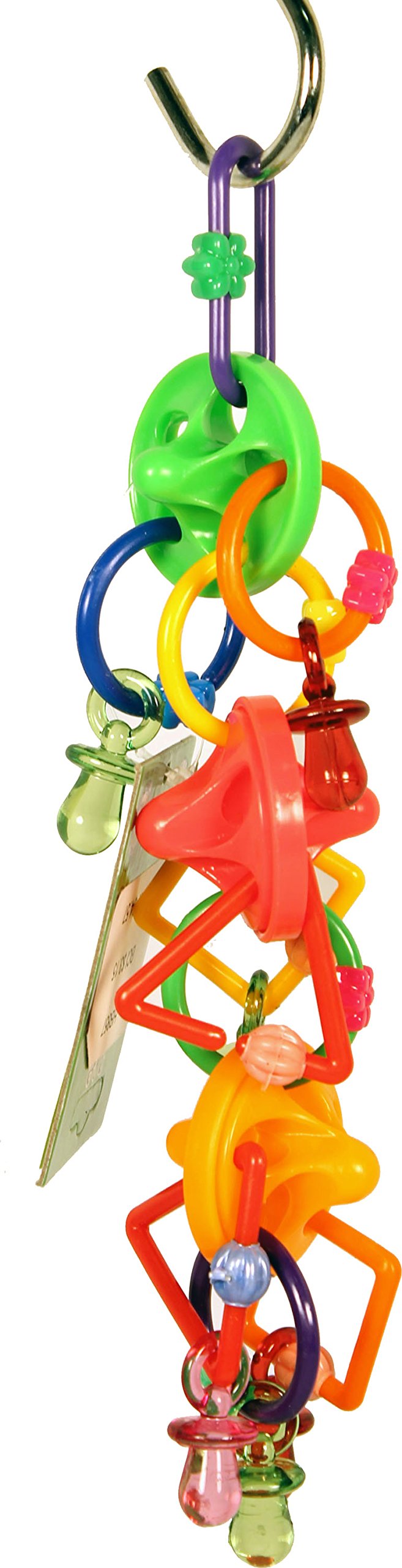 A&E Cage Company Hb857 Happy Beaks Spinners And Pacifiers Toy, Multicolor