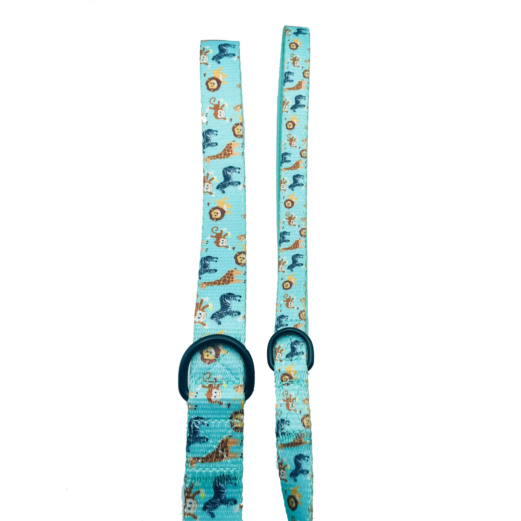 CUTIE TIES Dog Leash Zoo Animals– Durable Nylon Material - Premium Quality Leash for Dogs - Fancy Leashes - Cute Dog Leash in Two Sizes - (Zoo Animals, Large (1" x 6'))