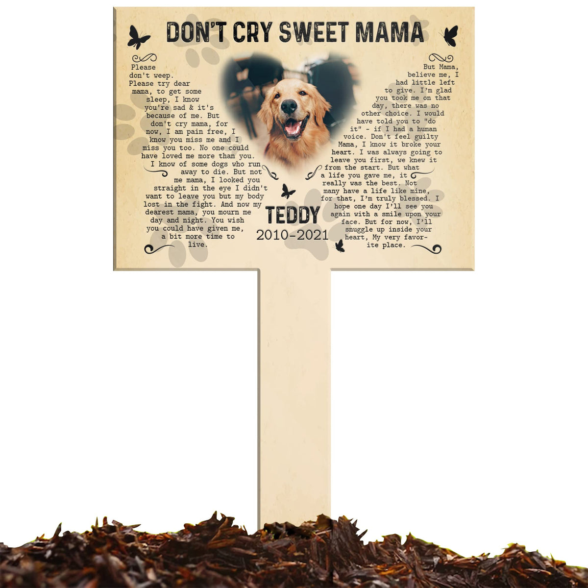 Bfigift Personalized Pet Memorial Garden Stake Animal Cross Stake Pet Cemetery Memorial Gifts For Friends Christmas Remembrance Gifts Custom Plaque Stake For Someone Who Lost Pets Grief Funeral Loss