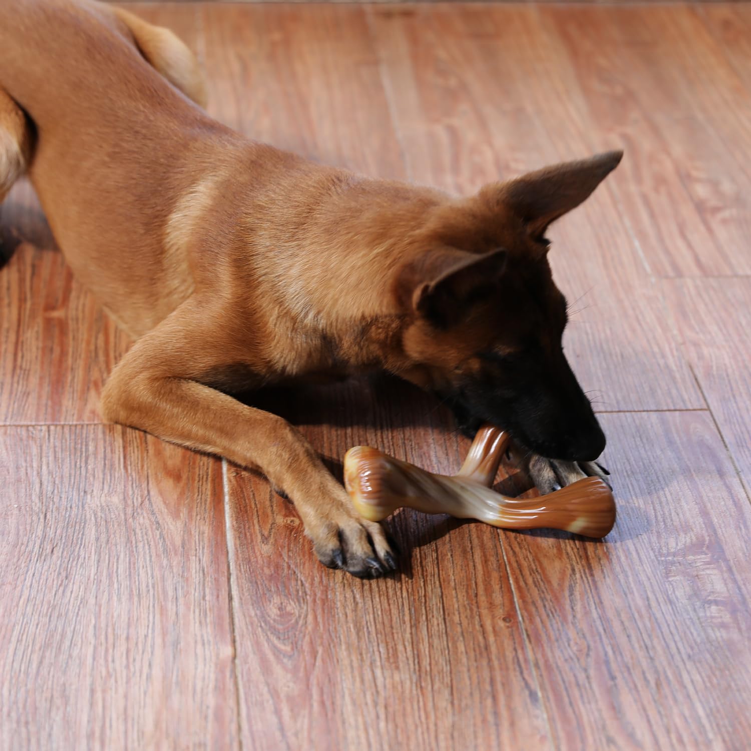 Tikaton Holiday 3-Pack Durable Dog Chew Toys For Aggressive Chewers, Bacon Flavor, Extra Large