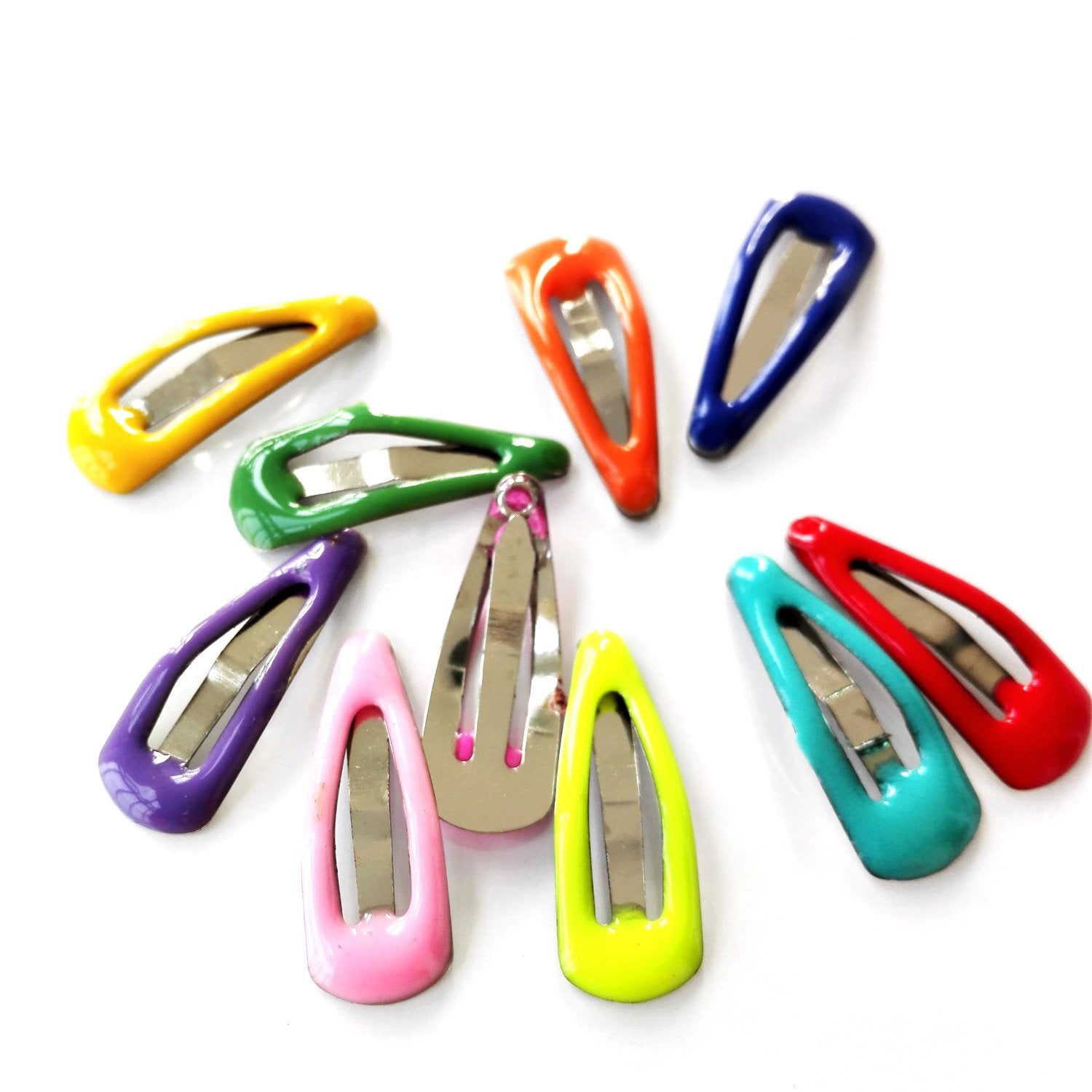 Pet Show Cute 0.9' Waterdrop Small Snap Hair Clips Pet Grooming Products Dog Cat Puppy Short Hair Accessories Random Color Pack Of 20