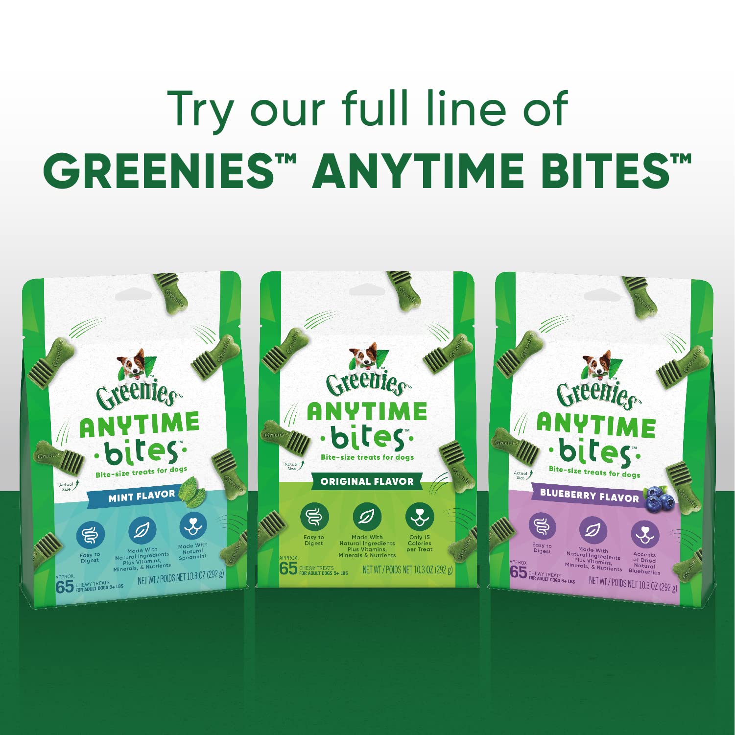 Greenies Anytime Bites Dog Treats, Original Flavor, 10.3 oz. Bag