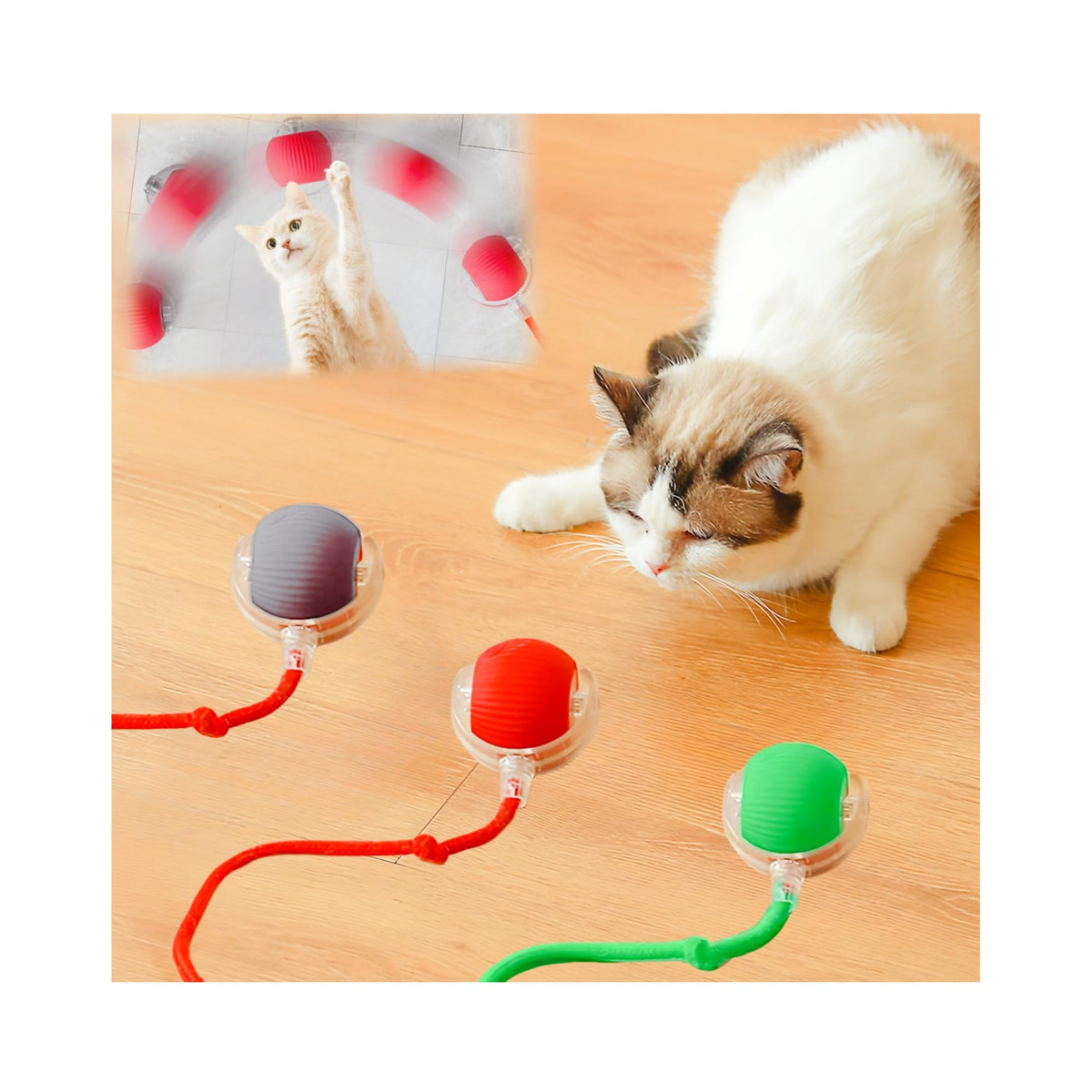 Zonciho Interactive Cat Toys For Indoor Cats,2025 New Agility Move Cat Balls,Motion Activated Cat Balls, Cat Toys For Bored Indo