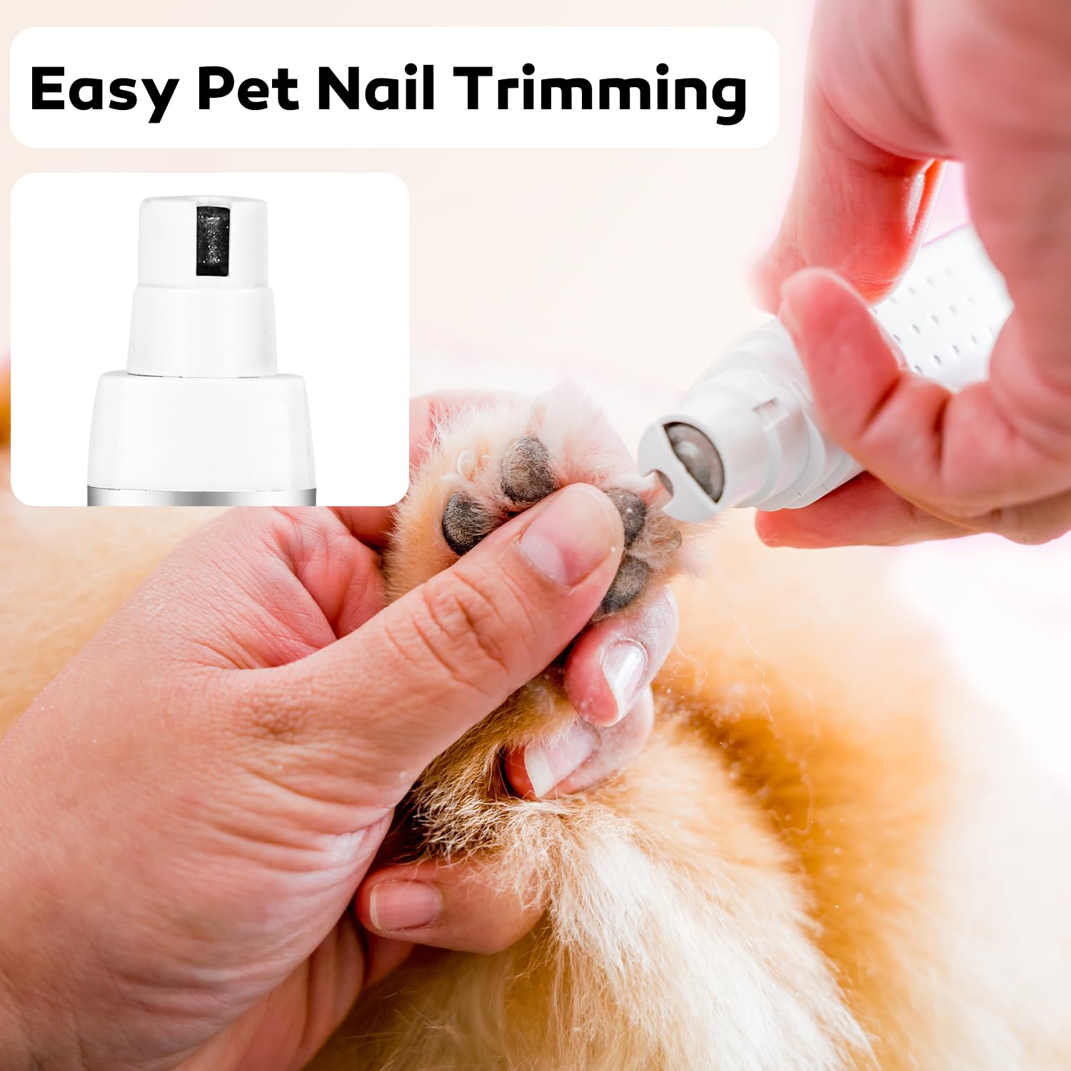 Dog Grooming Clippers, Cordless Low Noise 4-In-1 Cat Dogtrimmer For Grooming, Rechargeable Usb Dog Paw Trimmer - Includes 4 Guid