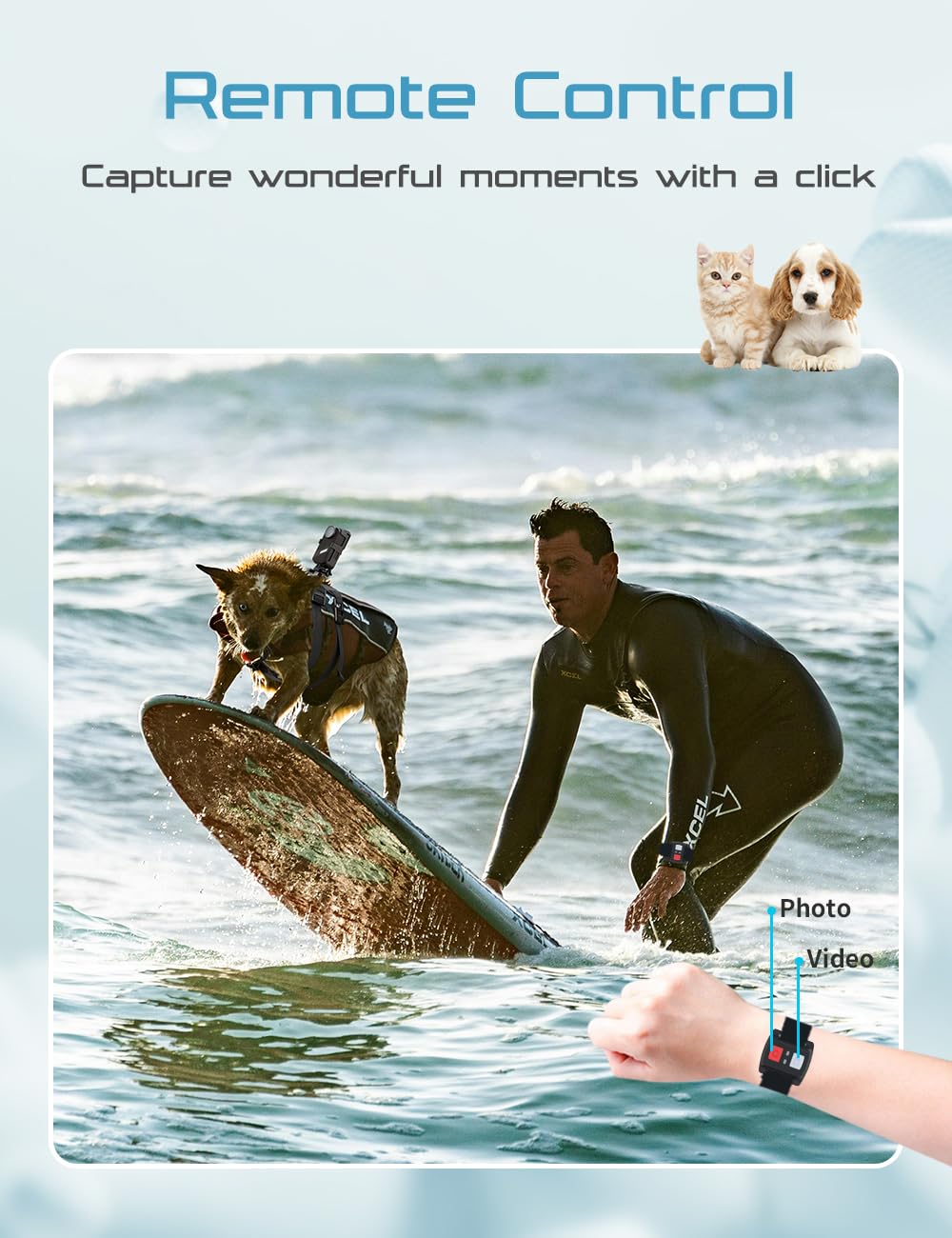 Apexcam Dog Collar Camera With 64Gb Sd Card, 4K Cat Collar Camera With Touch Screen, Dog Collar With Camera For Video Records, P