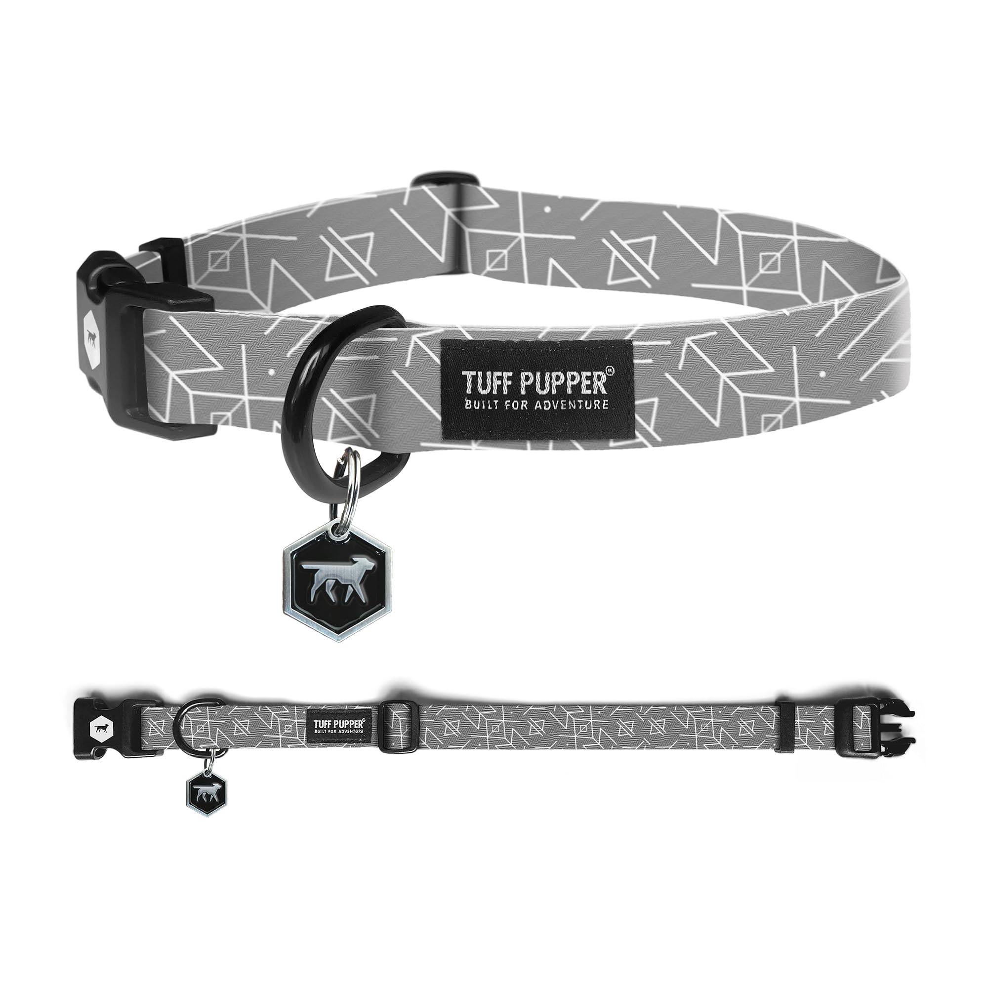 Tuff Pupper Premium Adjustable Dog Collar for Small Dogs, Stylish Pattern Collars Designed in USA, Quick Release Buckle, TotemRe