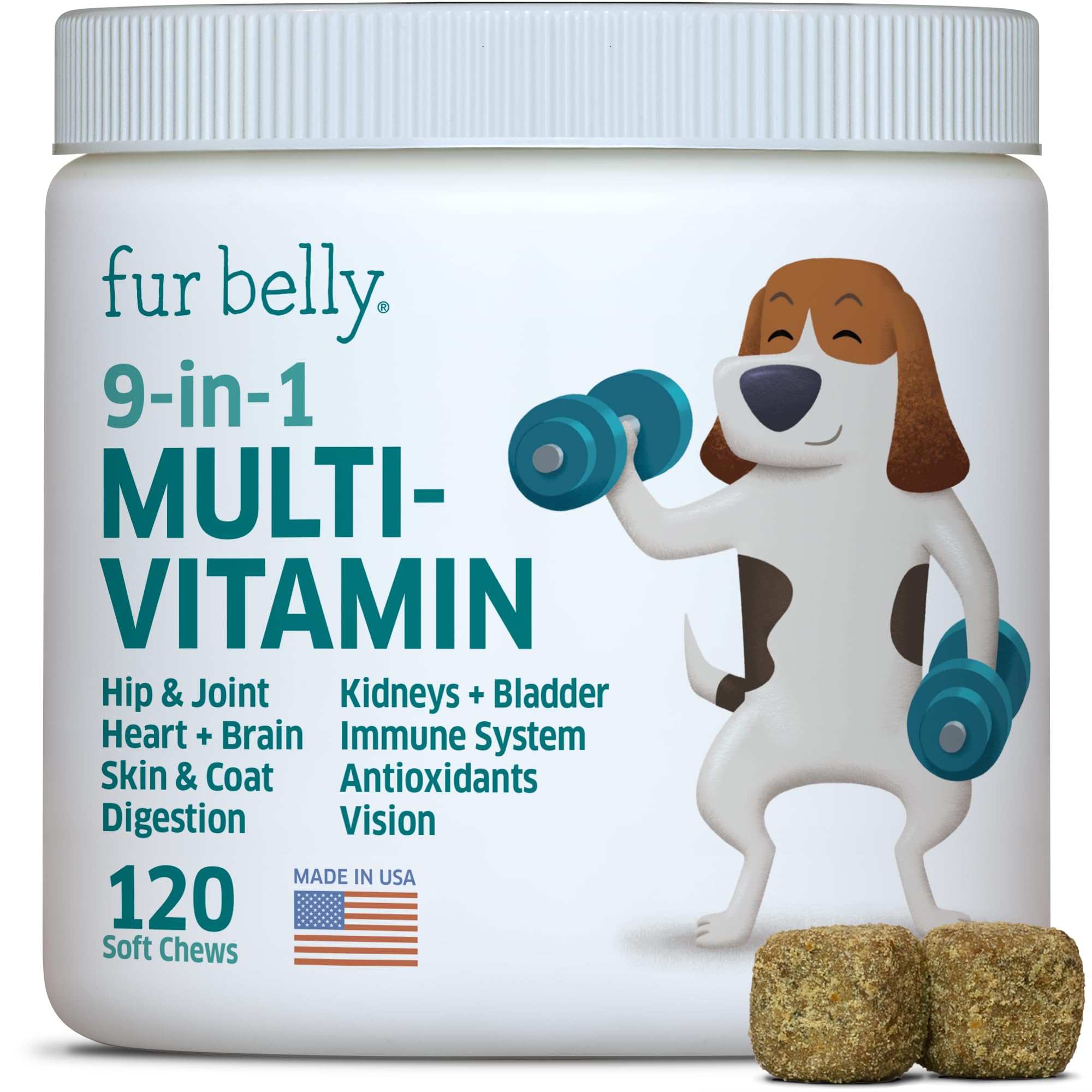 Dog Multivitamin - Dog Vitamins and Supplements - Digestive Enzymes & Probiotics - Probiotics for Dogs - for Skin and Coat Aller