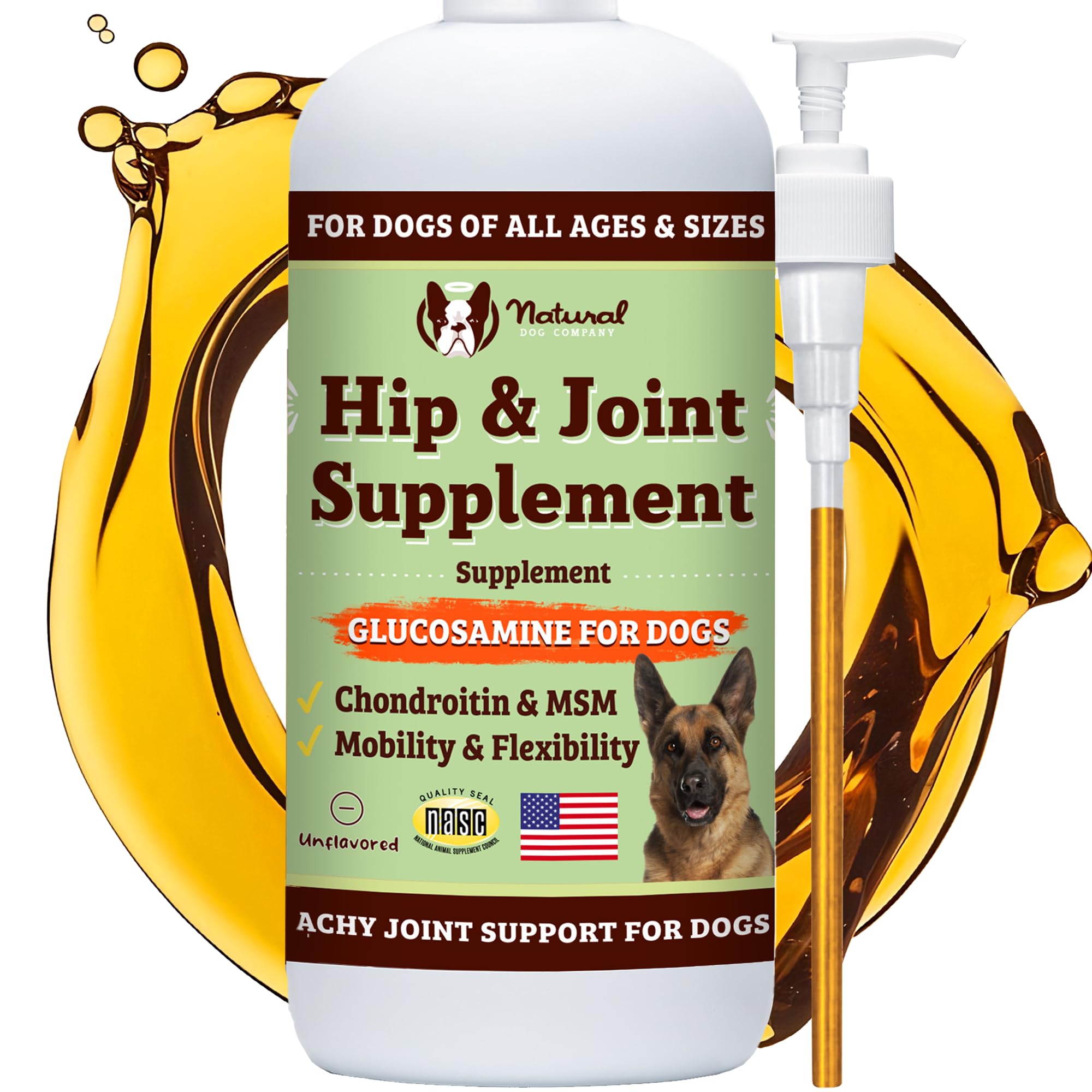 Natural Dog Company Healthy Joints, Skin and Coat Bundle for Dogs, Includes (1) Bottle Natural Dog Company Skin and Coat Oil, (1