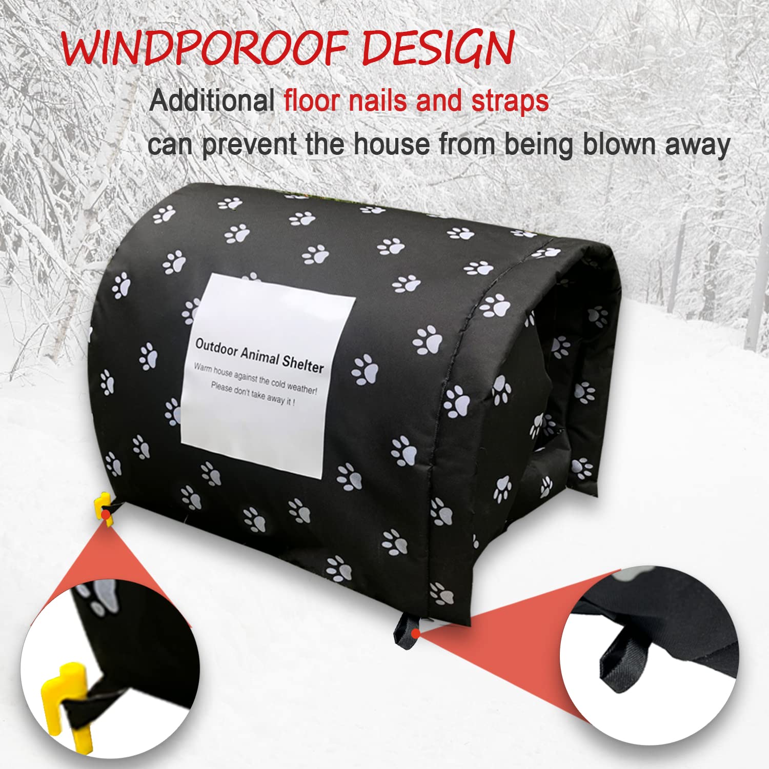 Size Xl Cats Shelter Big For 5 Adult Cats Outdoor Feral Cat House For Winter, Waterproof And Warm Cat House Outdoor Insulated,Fo