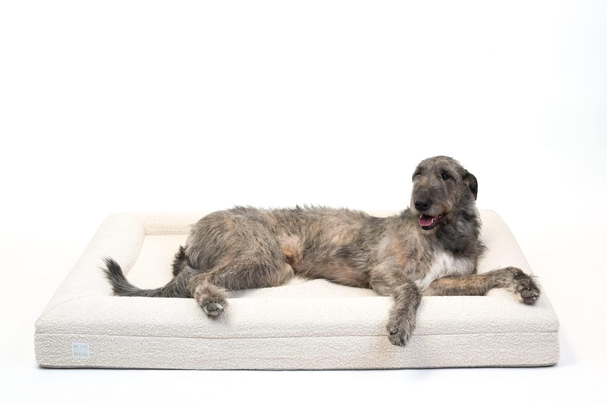 Bluewater Dog Luxury Boucle Orthopedic Memory Foam Dog Bed With Waterproof Liner And Machine Washable Cover With Ykk Zippers (X-