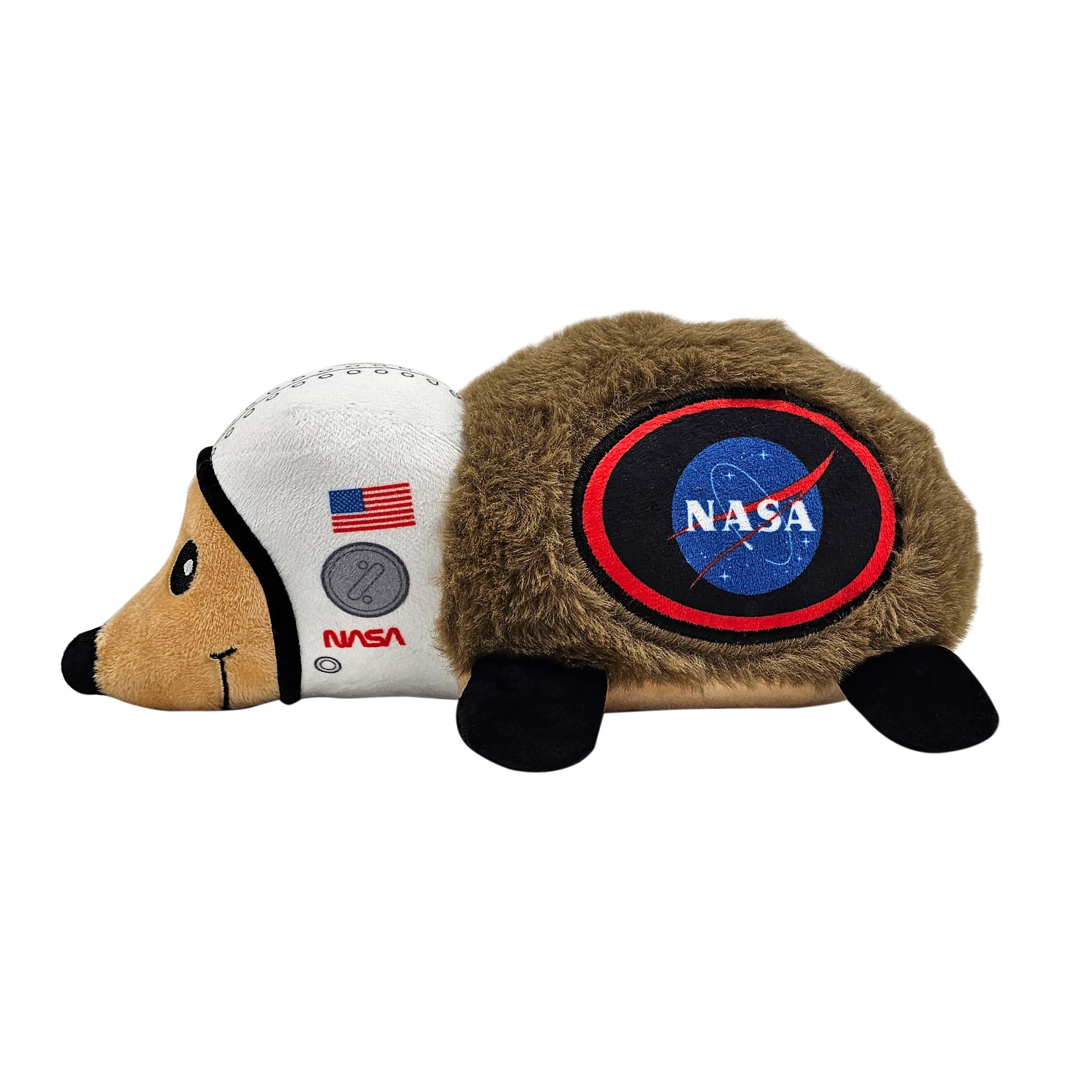 Nasa Plush Hedgehog Toy For Dogs & Cats, Cool Soft Pet Toy For Fun And Interactive Play, Dog Chew Toy With Squeaker