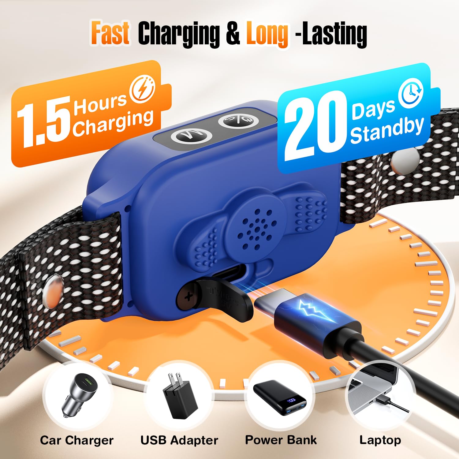 2 Pack Bark Collar For Small Dogs 5-15Lbs, Medium, Puppy, Mini Dog, Smart Training Collar, Anti Barking Device With 5 Adjustable