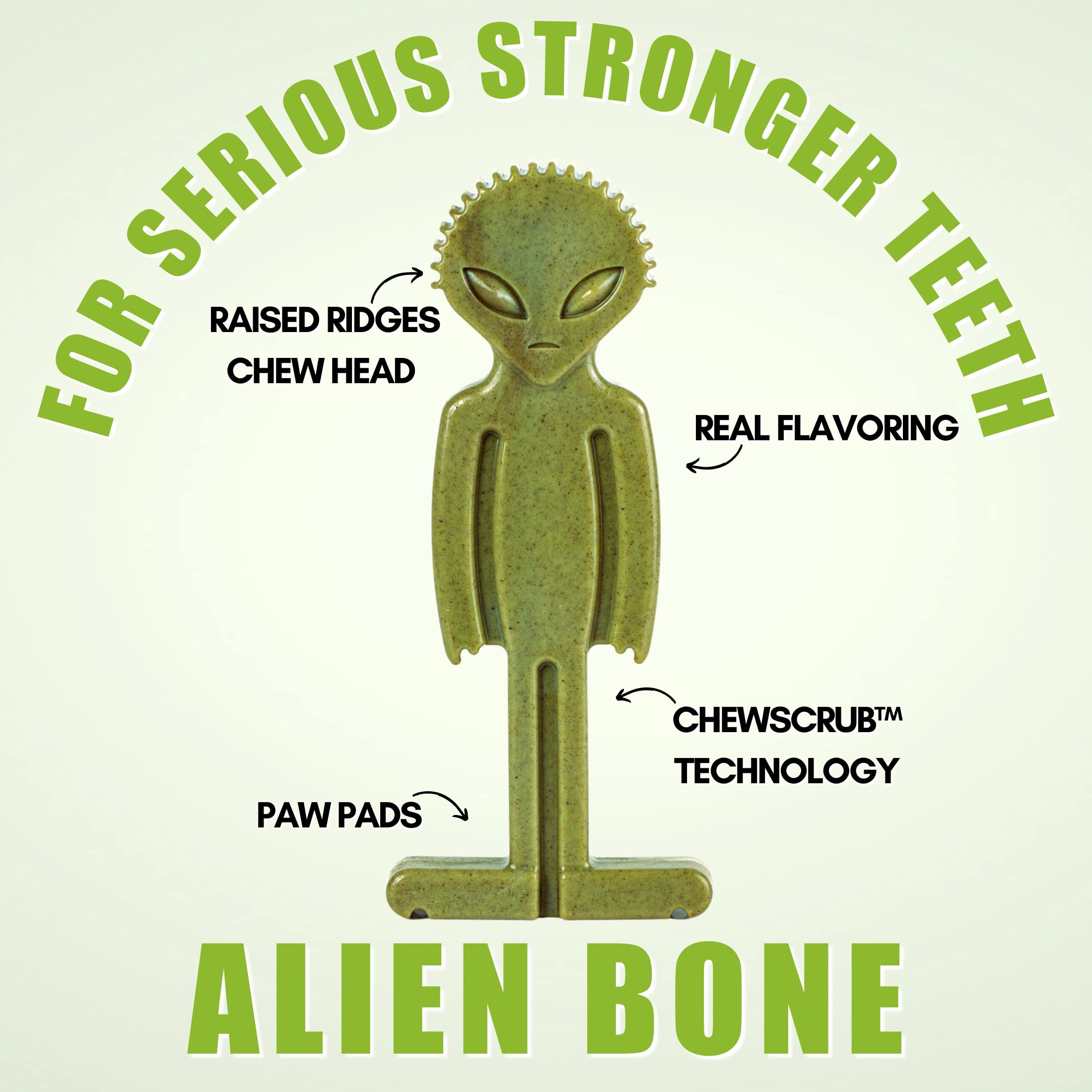 Bullibone Alien Bone: Chew Toy for Aggressive Chewers and Large Dogs