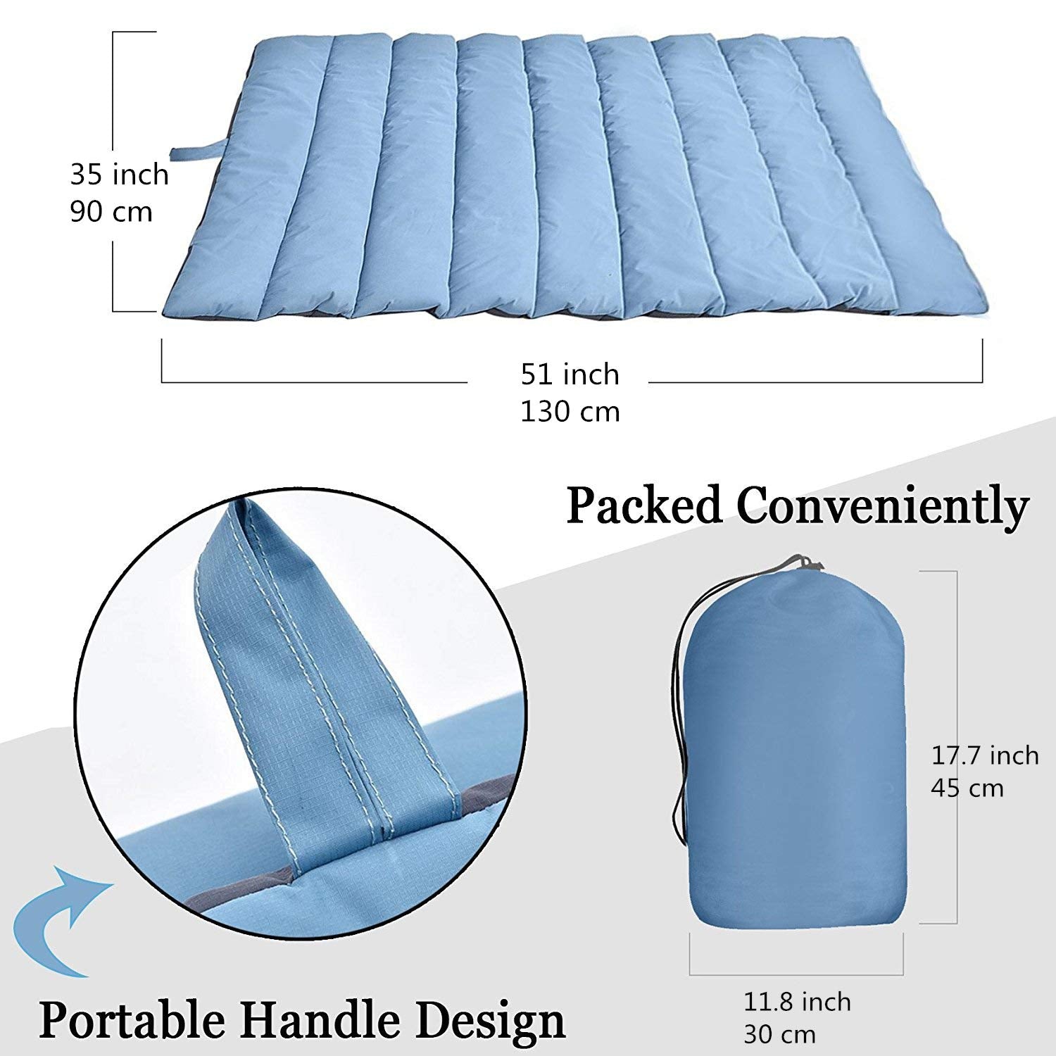 Cheerhunting Outdoor Dog Bed, Waterproof, Washable, Large Size, Durable, Water Resistant, Portable And Camping Travel Pet Mat 51