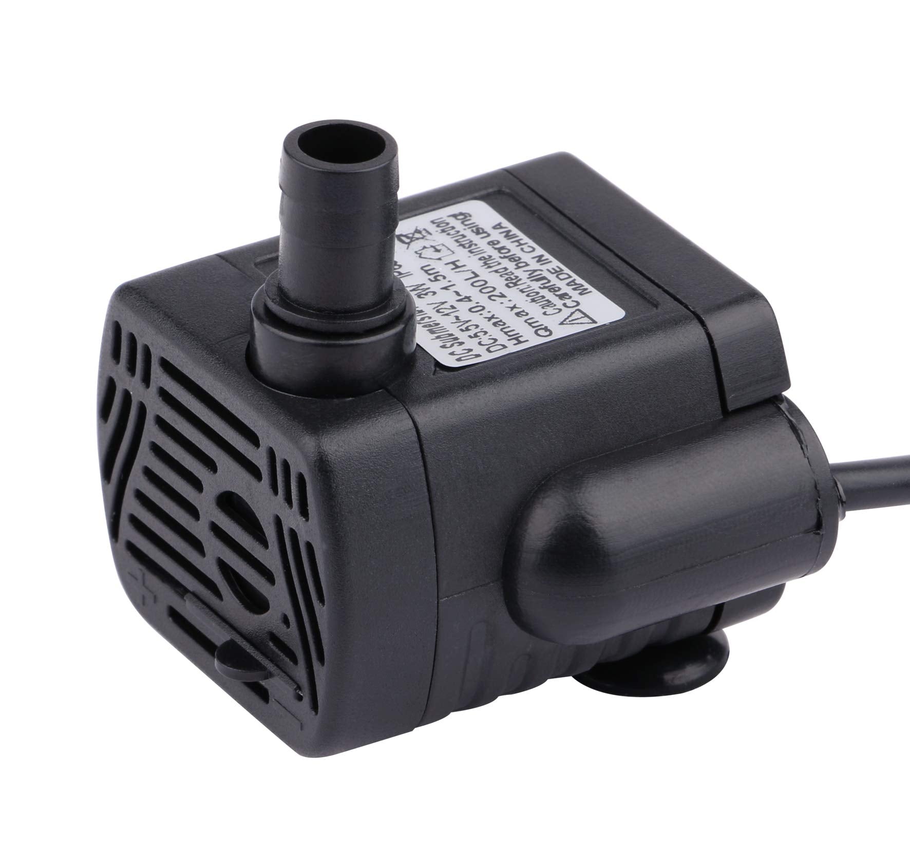 Aquarium Water Pumps,Driew Mini Submersible Water Pump, Dc 5.5-12V 5V 9V 12V Brushless Waterproof Pumps For Pond Aquarium With 4.5 Feet Cord, 200L/H