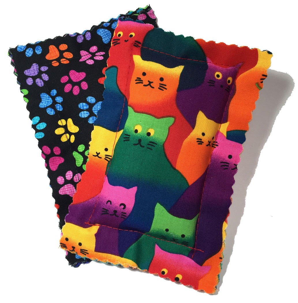 Johnson Pet Products Catnip Pillow Sacks Two Pack Crazy Cat - Handmade In The Usa