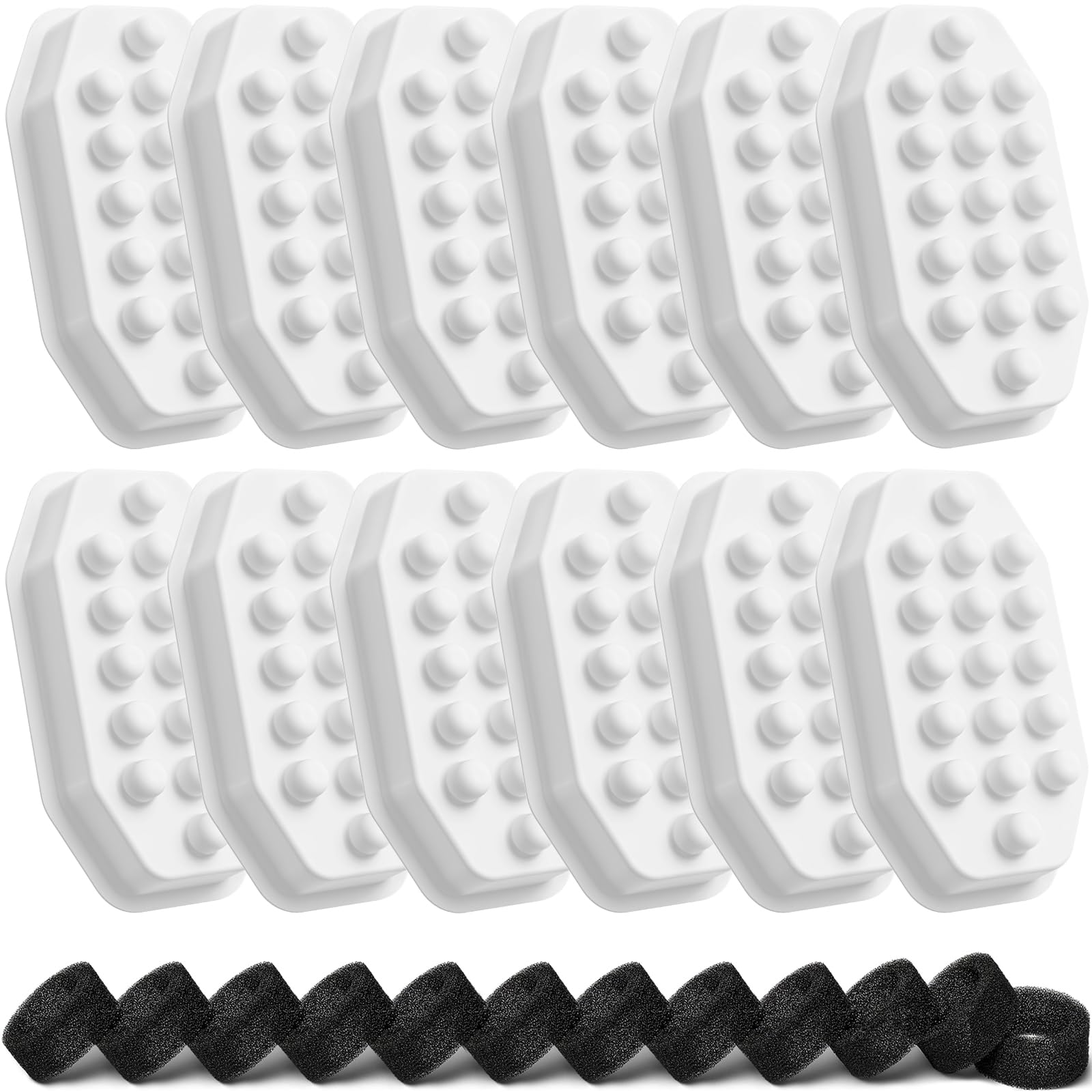 Neareal Official 12 Pack Cat Water Fountain Replacement Filters & Pre-Filter Sponges For 108Oz/3.2 Stainless Steel Pet Water Fou