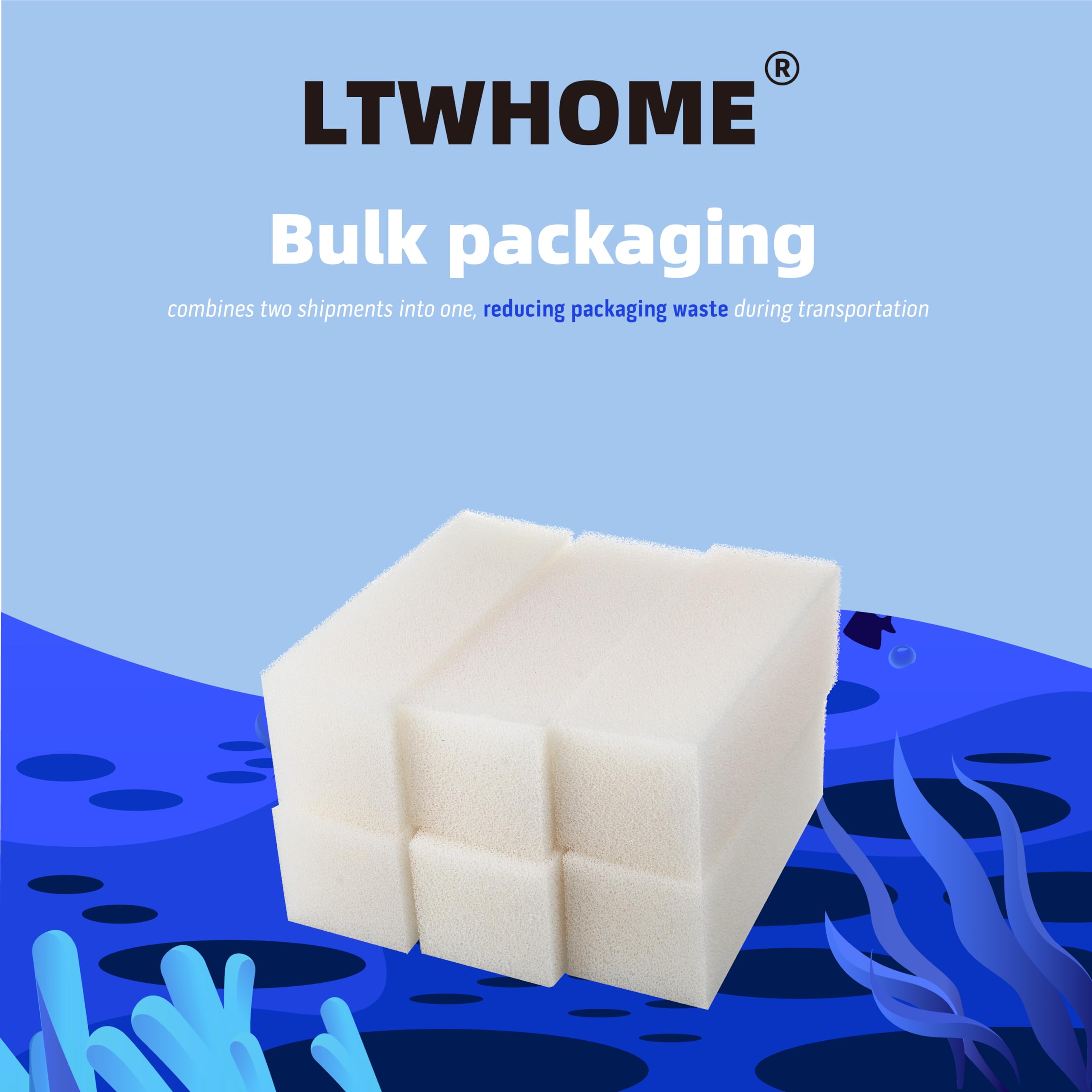 Ltwhome Foam Filter Pads Fit For Aqua Clear 110/500 Aquaclear(Pack Of 6)
