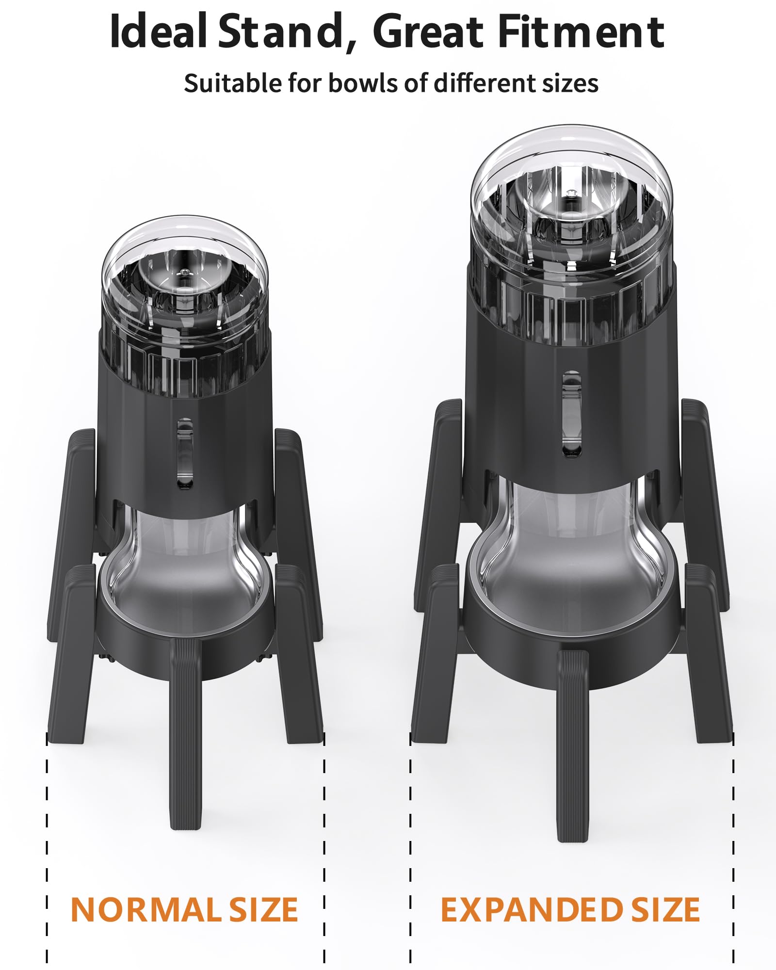 Czpet Dog Water Dispenser Stand, Holder For Pet Automatic Feeders, Width Adjustable Elevated Stand For Pet Feerders, Suitable Fo