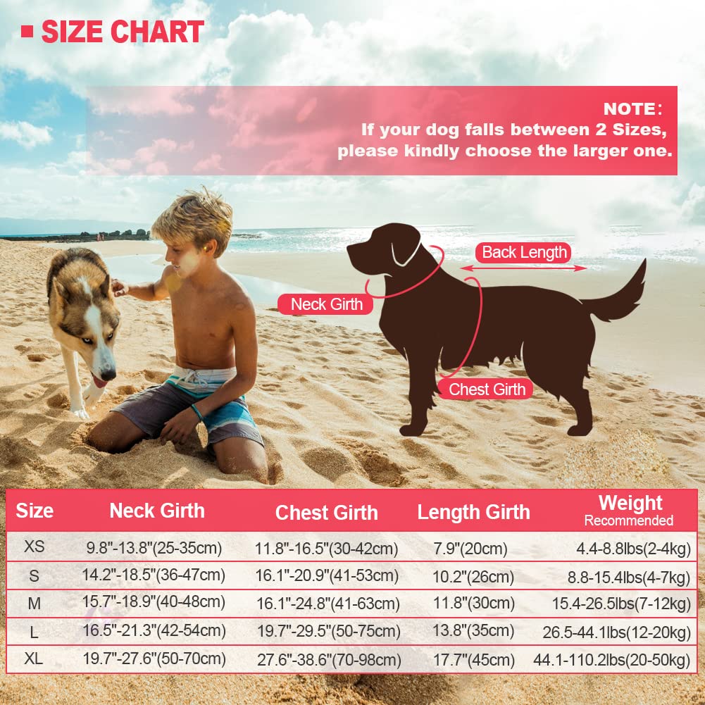 Emust Dog Life Jacket, Ripstop Dog Lifesaver Vests With Rescue Handle For Small Medium And Large Dogs, Pet Safety Swimsuit Preserver For Swimming Pool Beach Boating (Xs,Red)