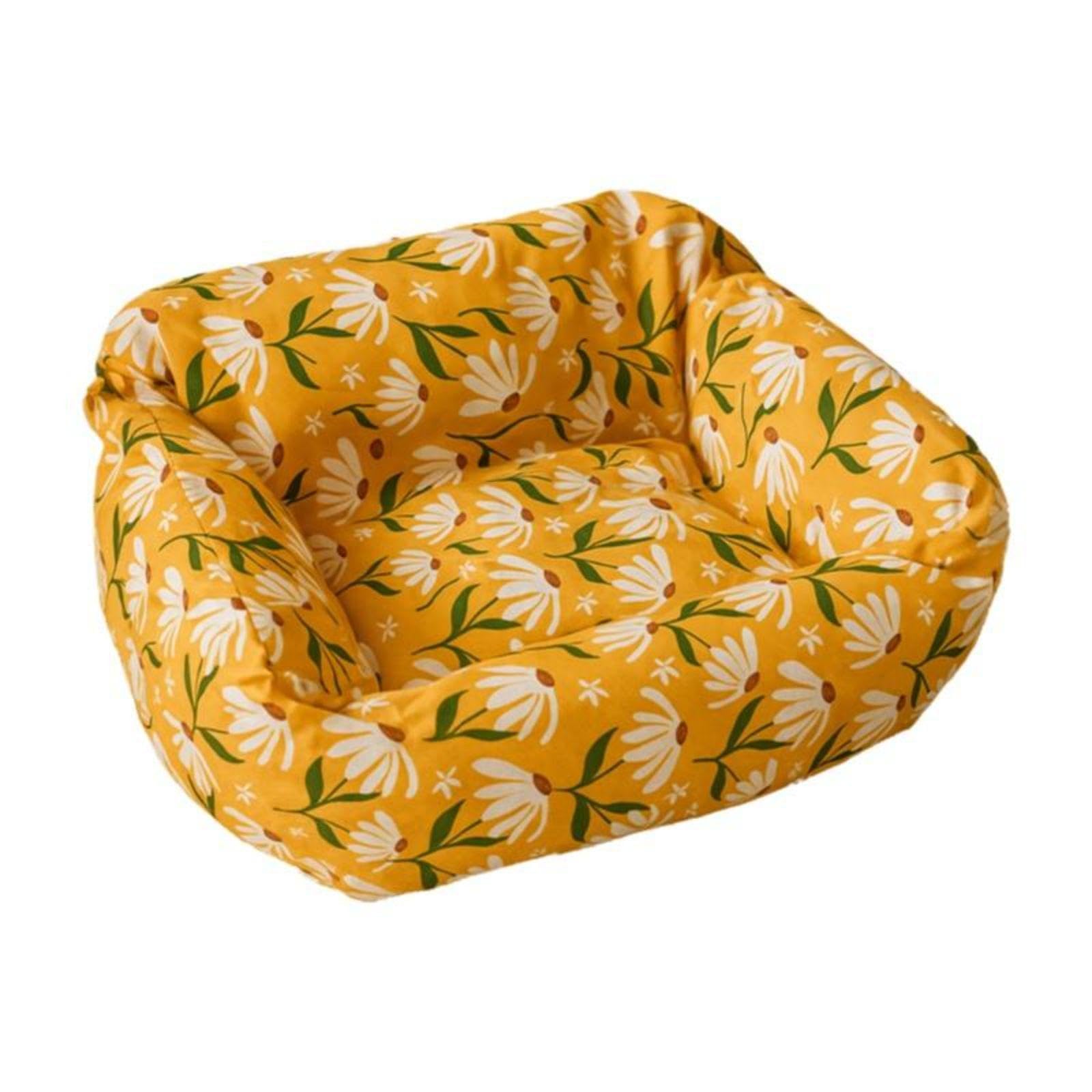 MERISHOPP Dog Bed Cover, cleanable Cotton Fitted Protector, Sturdy, StainResistant, pet Bed Daisy 70 * 60cm