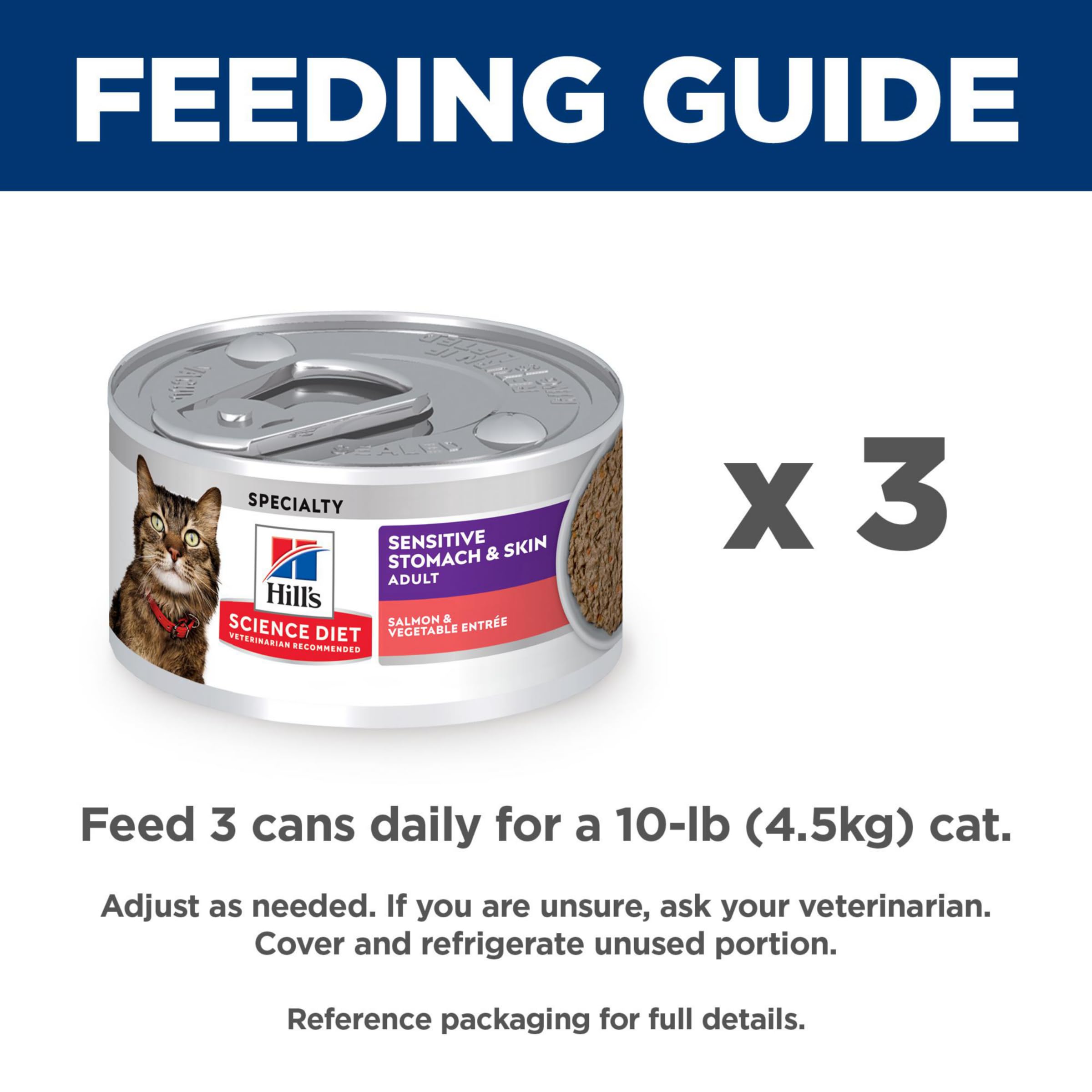 Hills Science Diet Sensitive Stomach & Skin, Adult 1-6, Stomach & Skin Sensitivity Support, Wet Cat Food, Salmon & Vegetables M