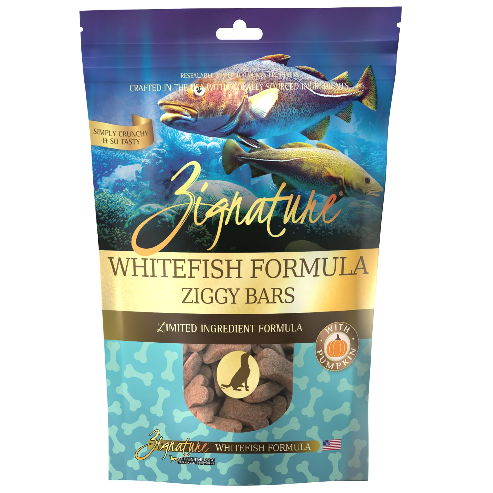 Zignature Whitefish Limited Ingredient Formula Biscuit Dog Treats 12oz