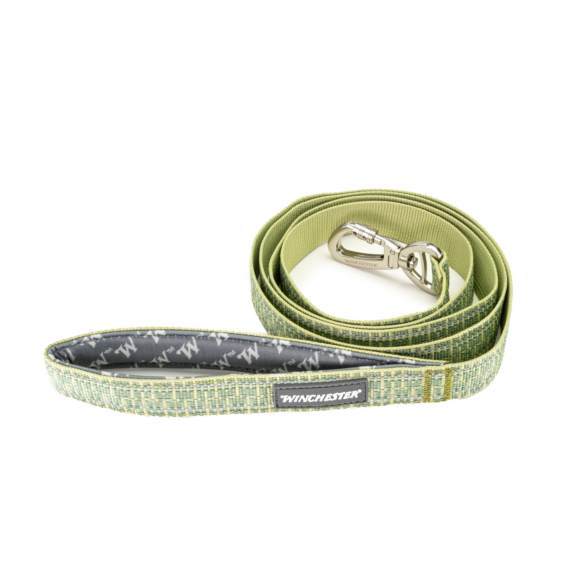 Winchester Pet Deluxe Reflective 6-Foot Carabiner Poly Webbing Leash, Smoke Pine