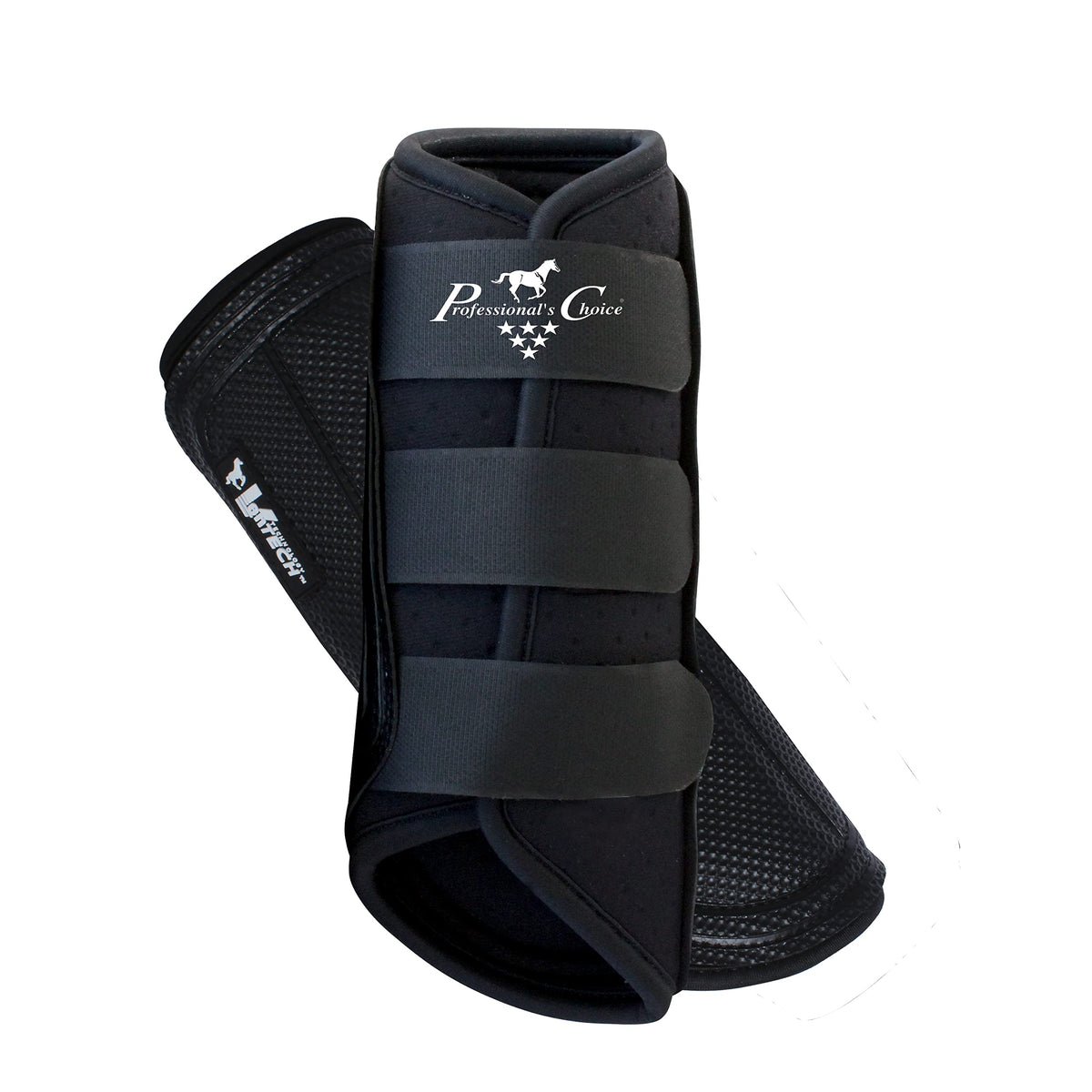 Professionals Choice Ventech Brushing Boots | All-Purpose Horse Boots | Hook & Loop Closure | Sold in Pairs | Black Large