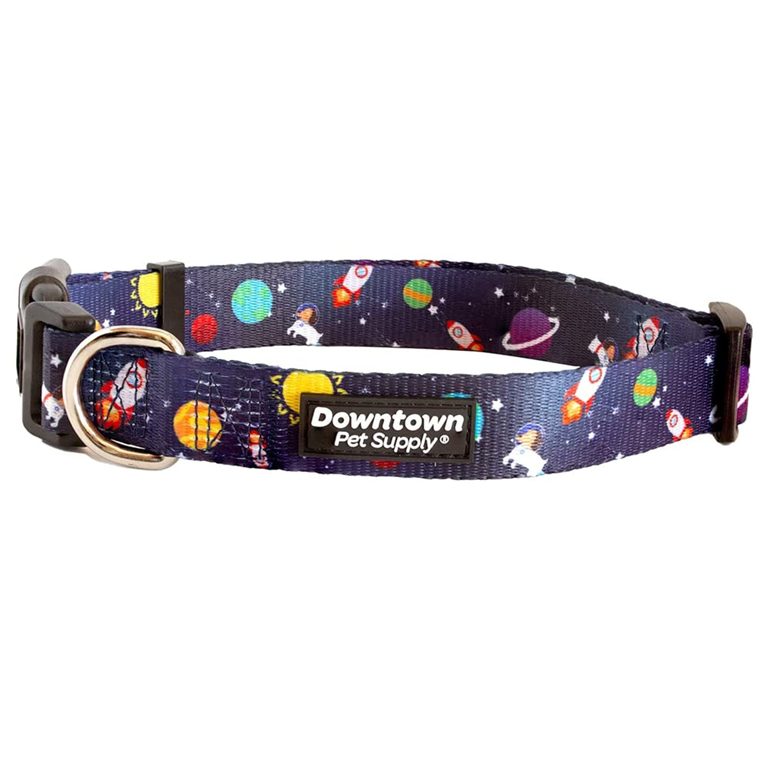 Downtown Pet Supply - Best & Fancy Adjustable Dog Collar With Quick Buckle & D-Ring - Hand Wash Safe - Medium