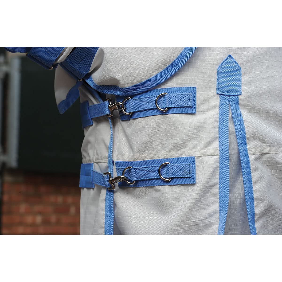 WeatherBeeta ComFiTec Sweet Itch Shield Combo Neck, White/Blue, 69