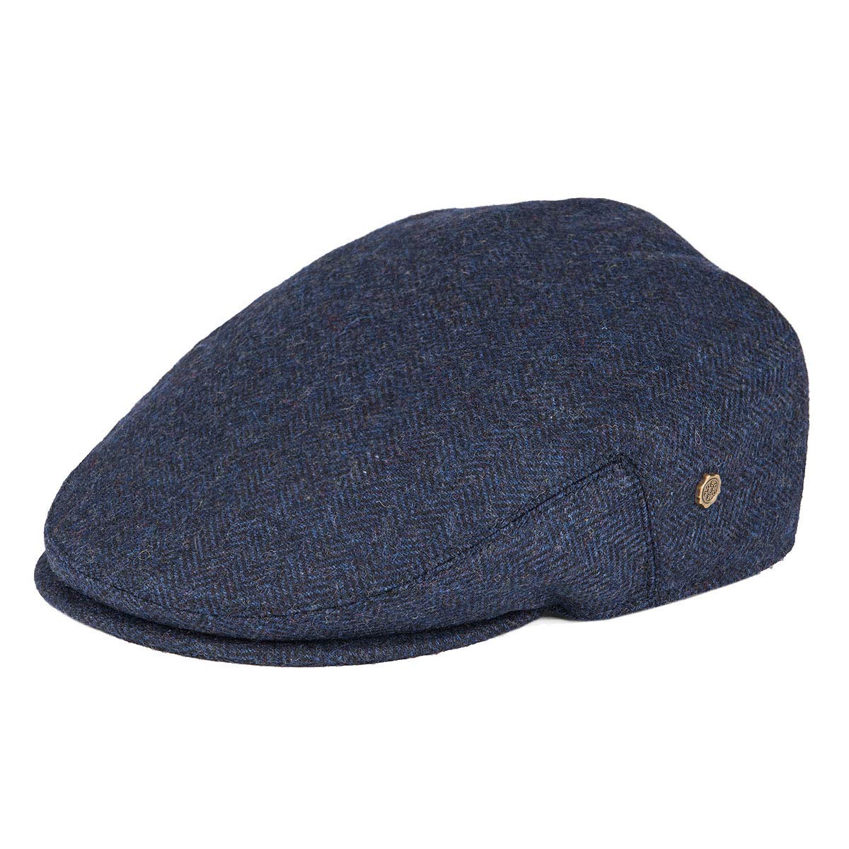 Voboom Mens Herringbone Flat Ivy Newsboy Hat Wool Blend Gatsby Cabbie Cap (Navy, 7 78)