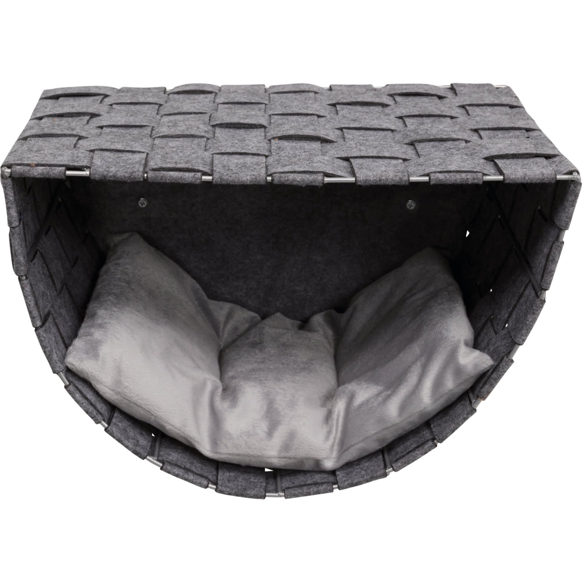 Trixie Frehi Wall Mount Cat Condo Set, 2 Condos And 2 Steps, Dark Gray