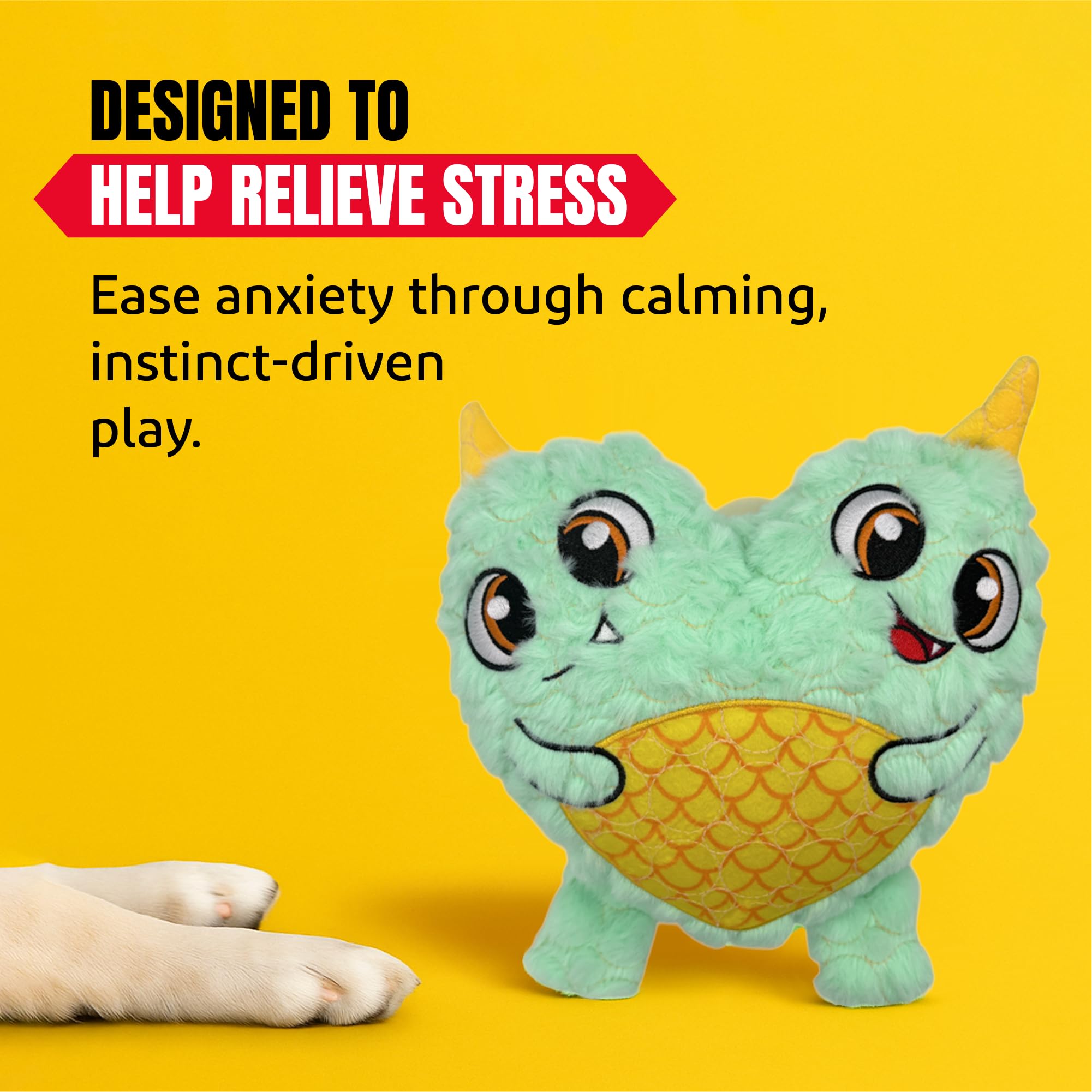 Bite Force Durable Blue Two-Headed Monster Dog Toy, Kevlar-Reinforced for Aggressive Chewers, Plush Material, Model BF1141C22